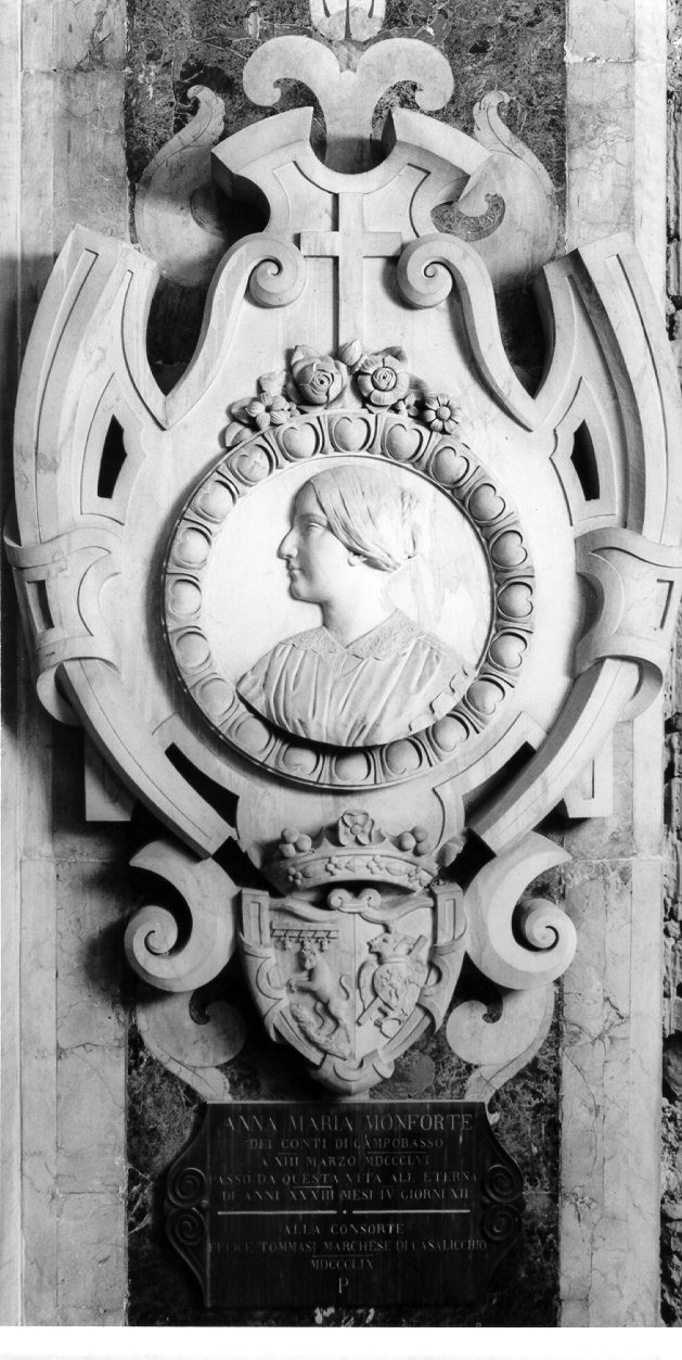 ritratto di Annamaria Monforte (monumento funebre) - ambito napoletano (sec. XIX)