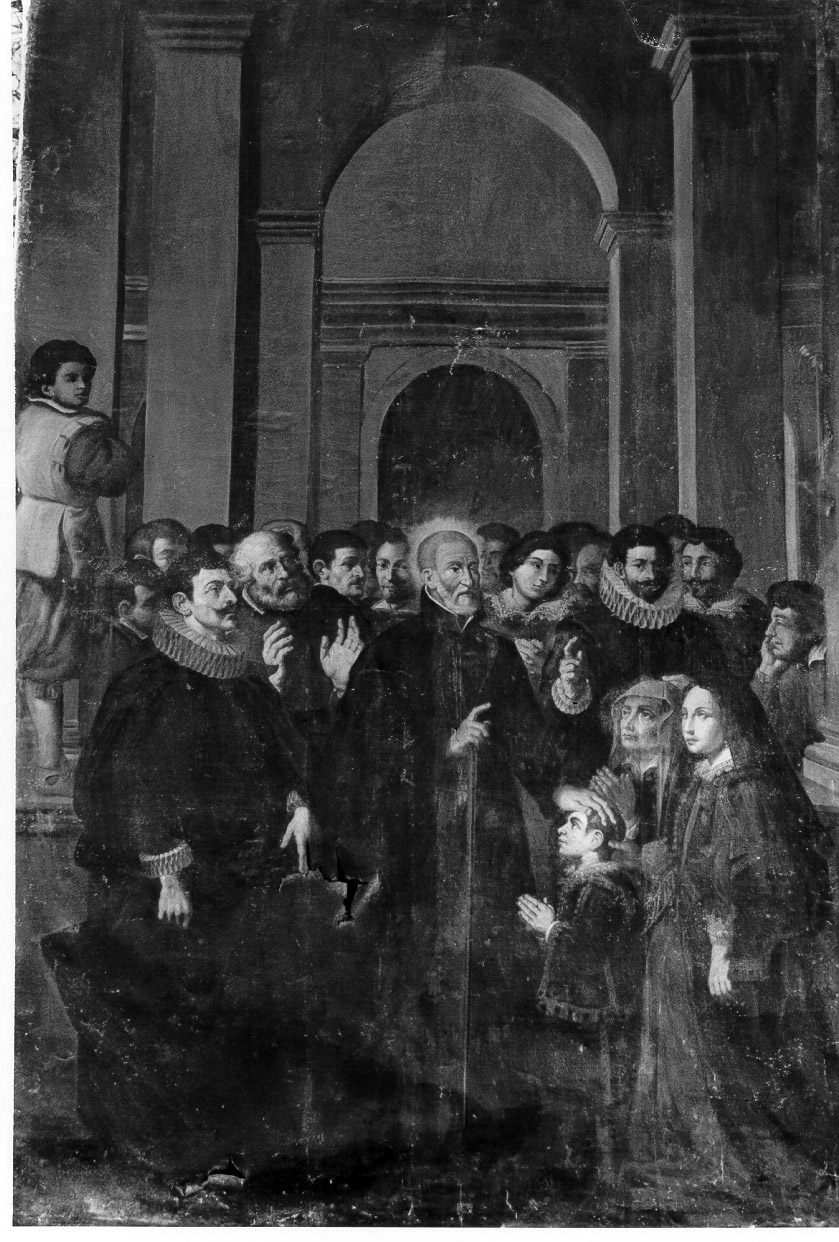 episodio della vita di Sant'Andrea d'Avellino (dipinto) - ambito napoletano (seconda metà sec. XVII)