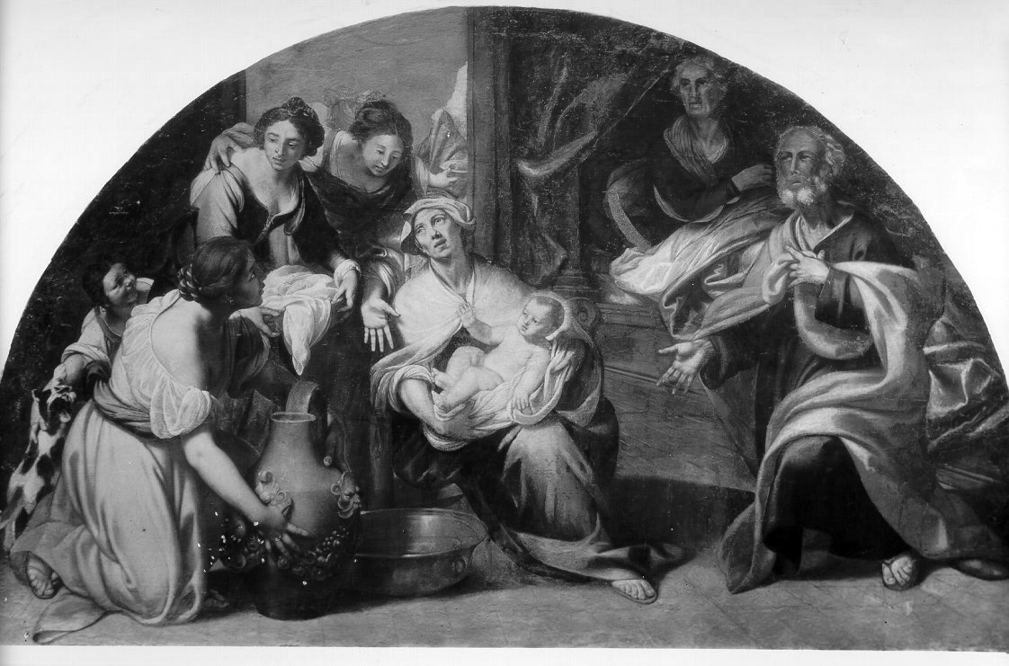 nascita di Maria Vergine (dipinto) di De Rosa Francesco (sec. XVII)