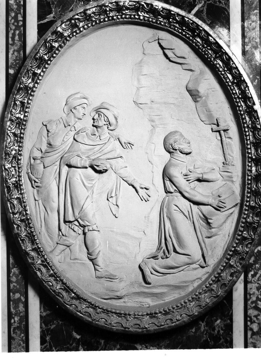 San Gaetano da Thiene in preghiera (rilievo) di Viva Angelo (sec. XIX)