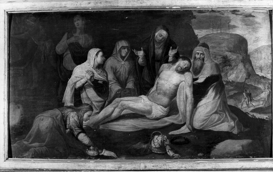 deposizione di Cristo dalla croce (dipinto) - ambito napoletano (metà sec. XIX)