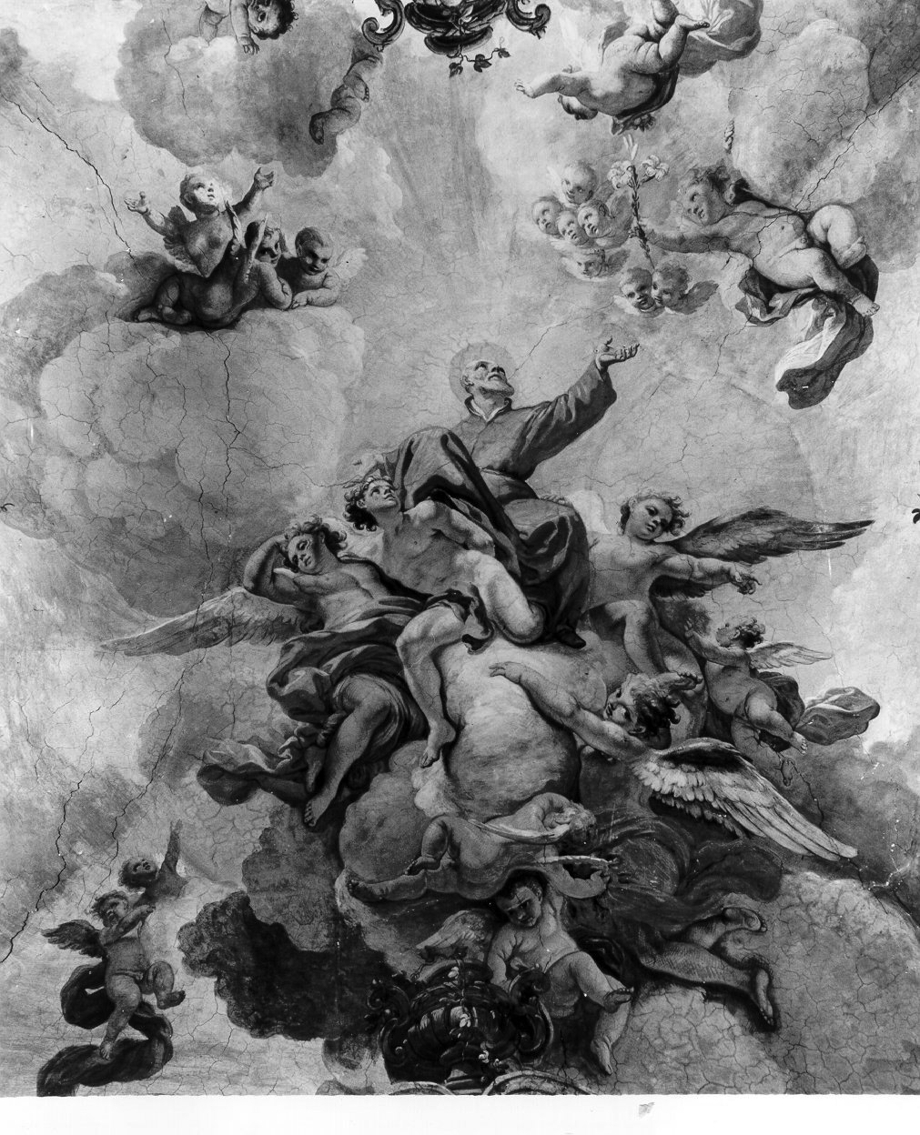 gloria di Sant'Andrea d'Avellino (dipinto) di Rossi Nicola Maria (metà sec. XVIII)
