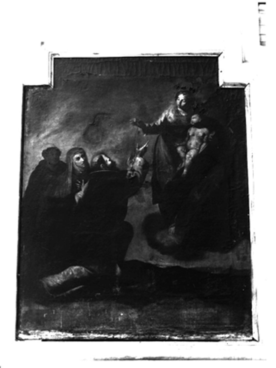 Madonna del Rosario (dipinto) di Stanzione Massimo (cerchia) (metà sec. XVII)
