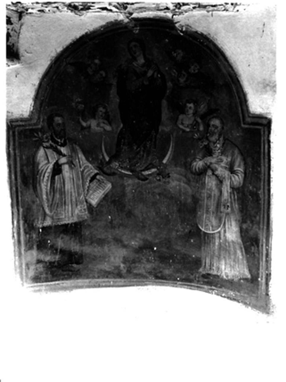 Immacolata Concezione e santi (dipinto) - ambito napoletano (sec. XVIII)