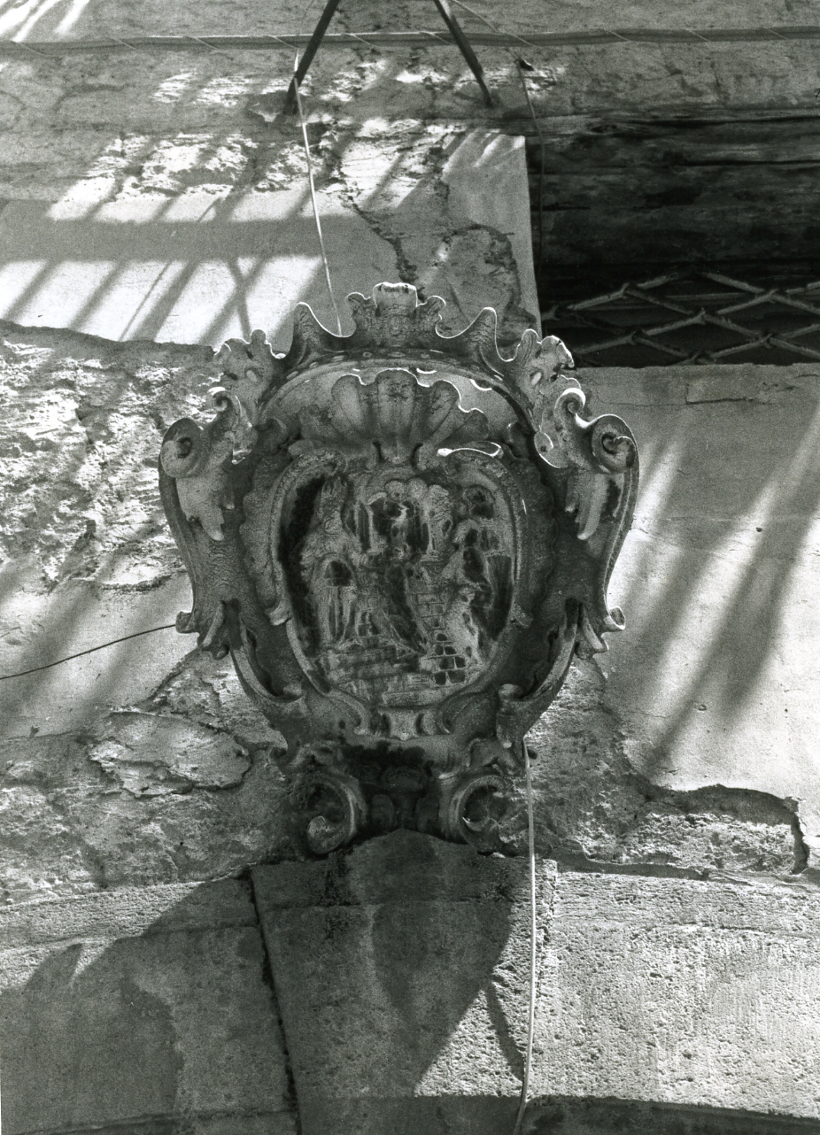 presentazione di Gesù al tempio (stemmario) - bottega napoletana (fine/inizio secc. XVI/ XVII)