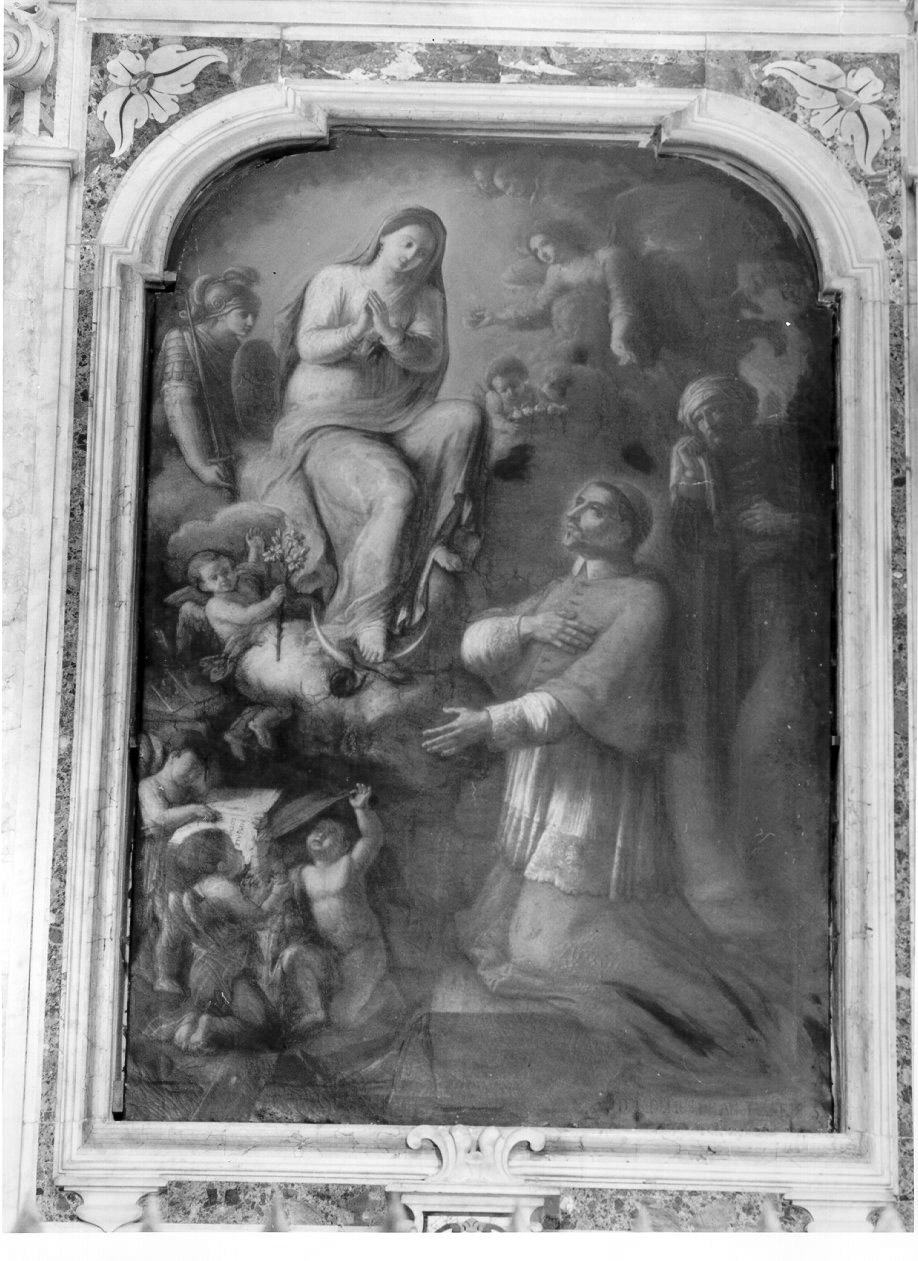 Immacolata Concezione con il beato Giuseppe Maria Tommasi (dipinto) di De Angelis Desiderio (sec. XIX)