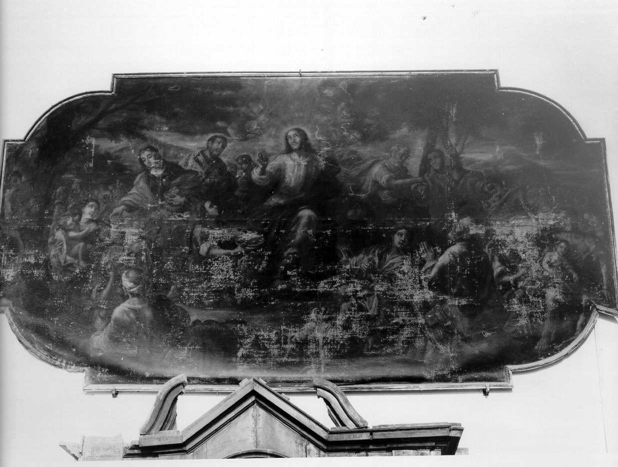 moltiplicazione dei pani e dei pesci (dipinto) - ambito napoletano (prima metà sec. XVIII)