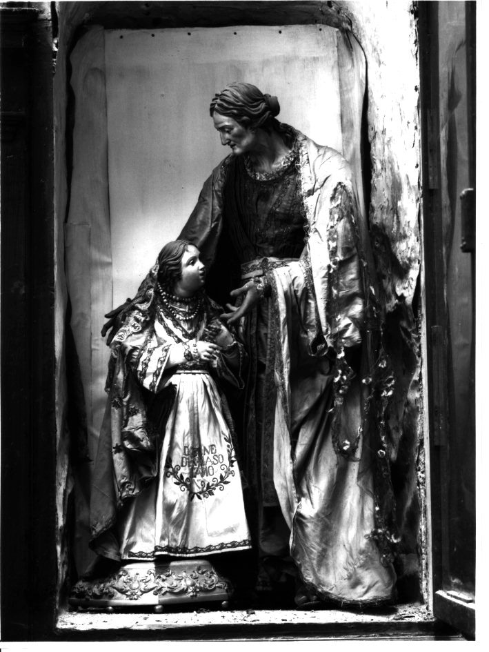 Maria Vergine bambina e Sant'Anna (statua) - ambito napoletano (seconda metà sec. XIX)