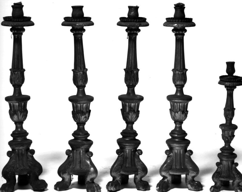 candeliere d'altare - bottega napoletana (metà sec. XIX)