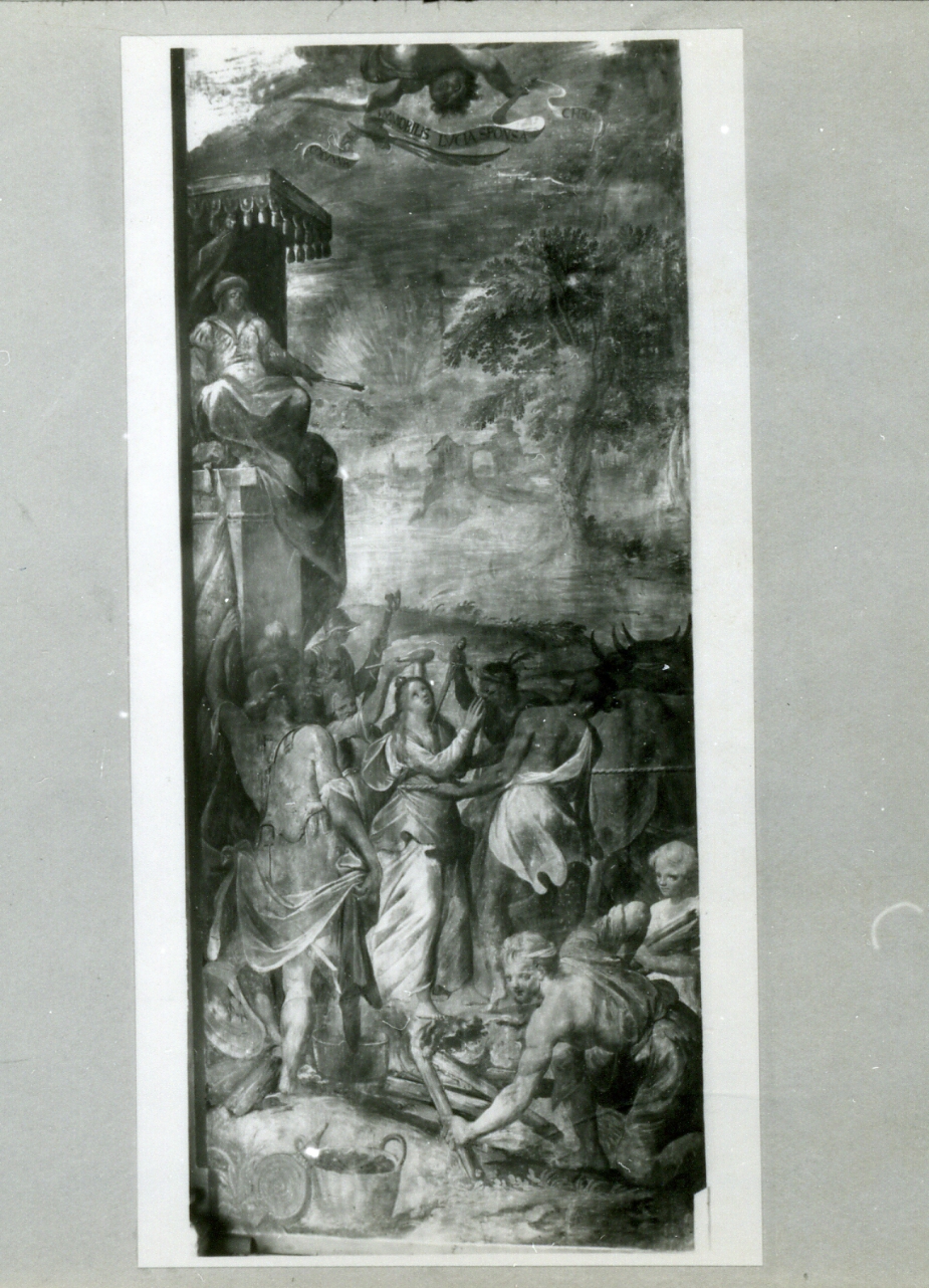 Santa Lucia trascinata dai buoi (dipinto, ciclo) di Corenzio Belisario (sec. XVI)