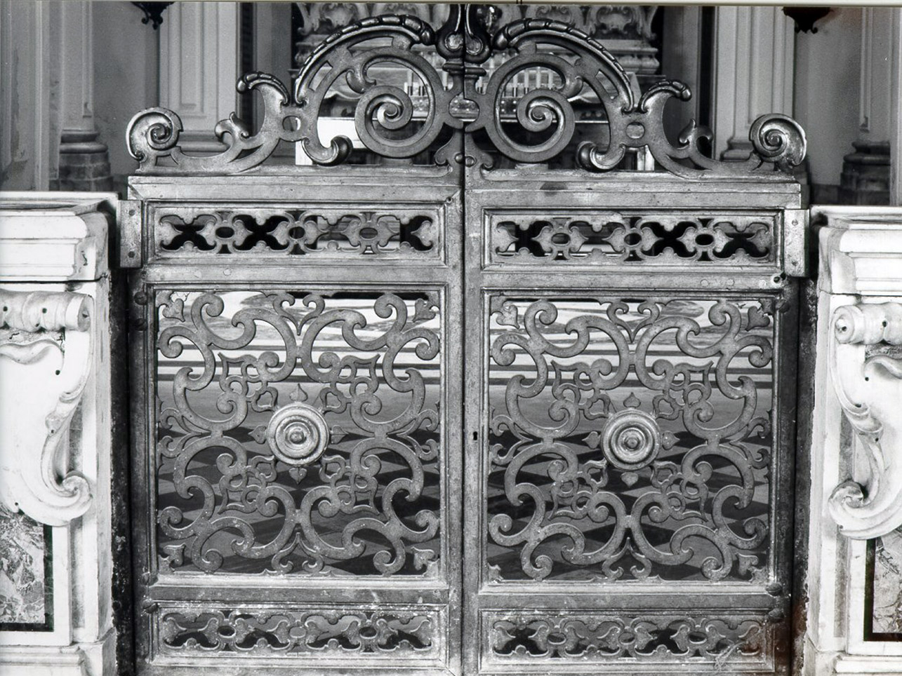 CANCELLETTO DI BALAUSTRATA, ELEMENTO D'INSIEME - manifattura napoletana (Seconda metà sec. XVII)