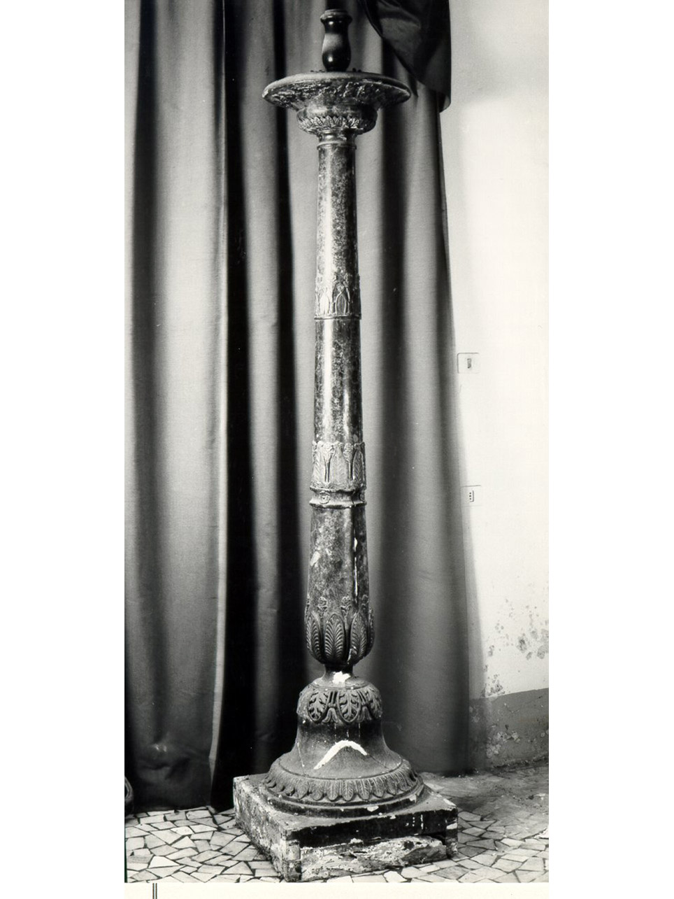 CANDELABRO FUNEBRE, SERIE - manifattura napoletana (Prima metà sec. XIX)