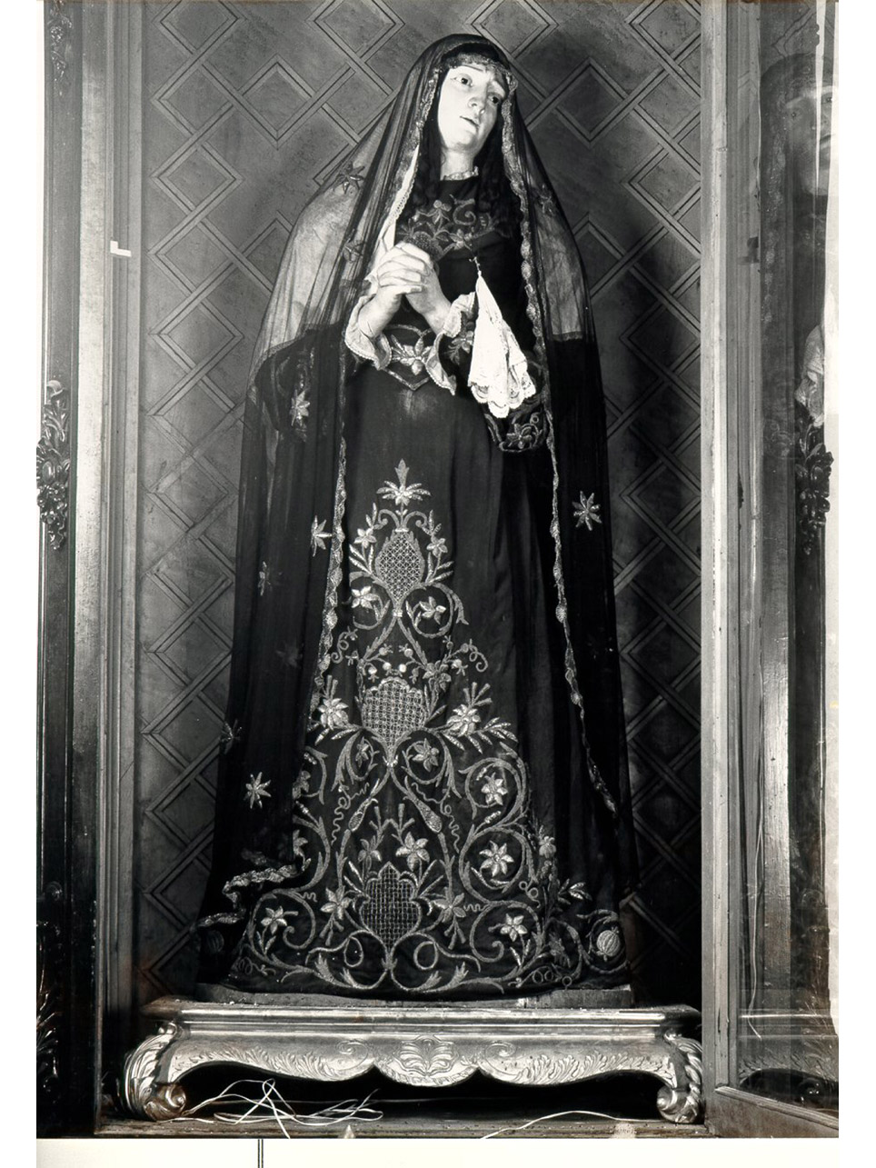 MADONNA ADDOLORATA (STATUA DEVOZIONALE) - AMBITO NAPOLETANO (Seconda metà sec. XIX)