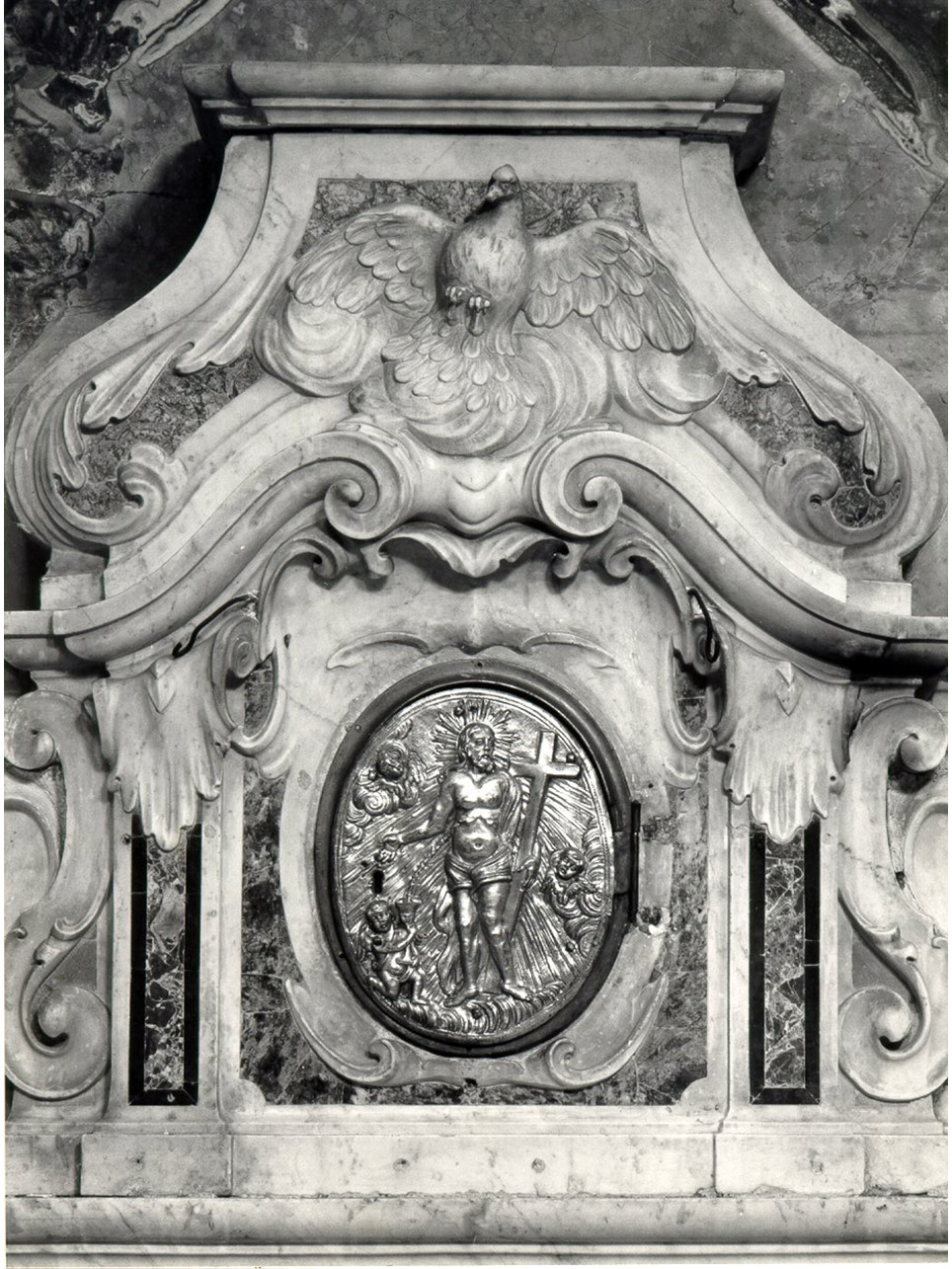 SPORTELLO DI TABERNACOLO, ELEMENTO D'INSIEME - bottega argentiera napoletana (Seconda metà sec. XVIII)