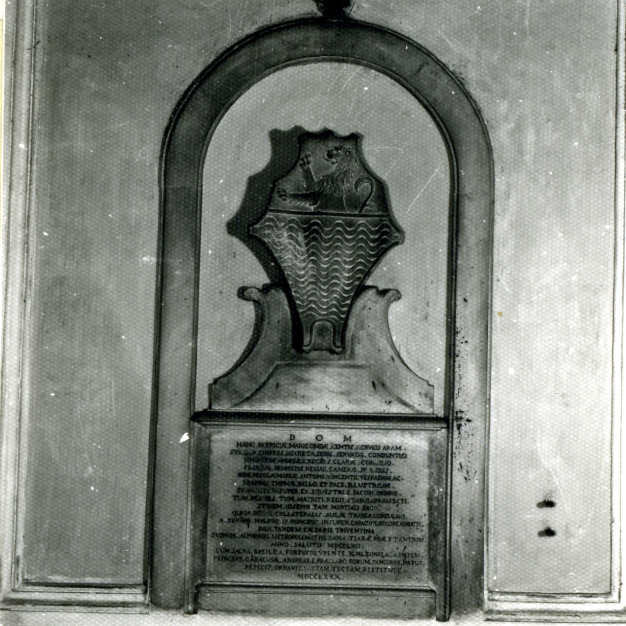 lapide commemorativa - bottega napoletana (sec. XVIII)