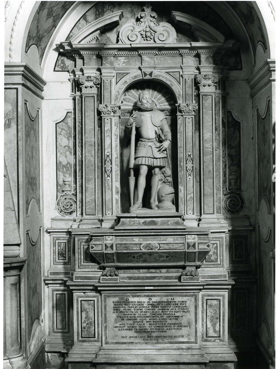 RITRATTO DI GIOVAN FRANCESCO PAOLO DI SANGRO (MONUMENTO SEPOLCRALE) - AMBITO NAPOLETANO (Seconda metà sec. XVII)