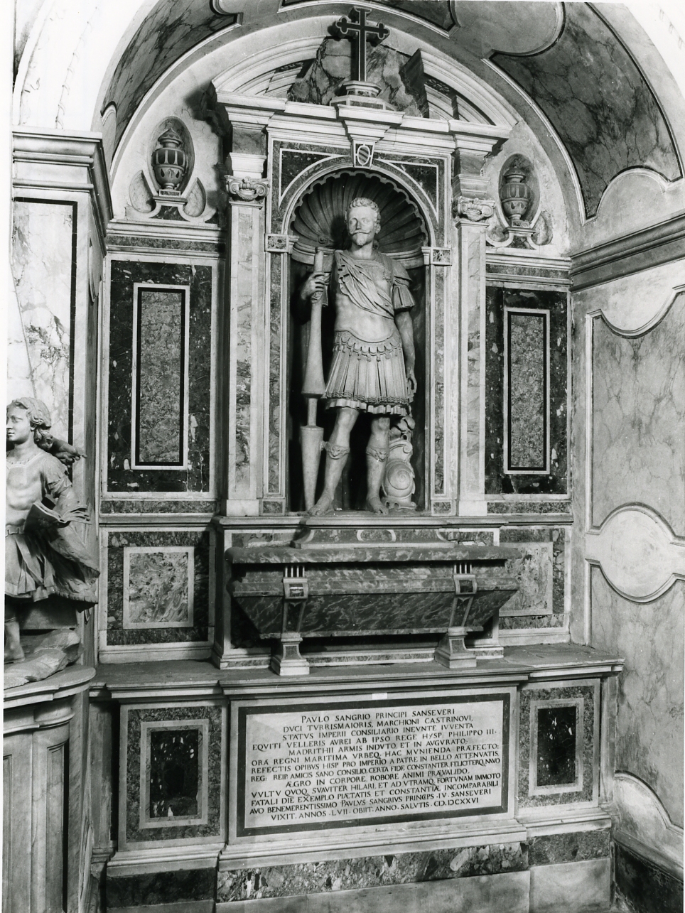 RITRATTO DI PAOLO DI SANGRO (MONUMENTO SEPOLCRALE) - AMBITO NAPOLETANO (SECONDO QUARTO sec. XVII)