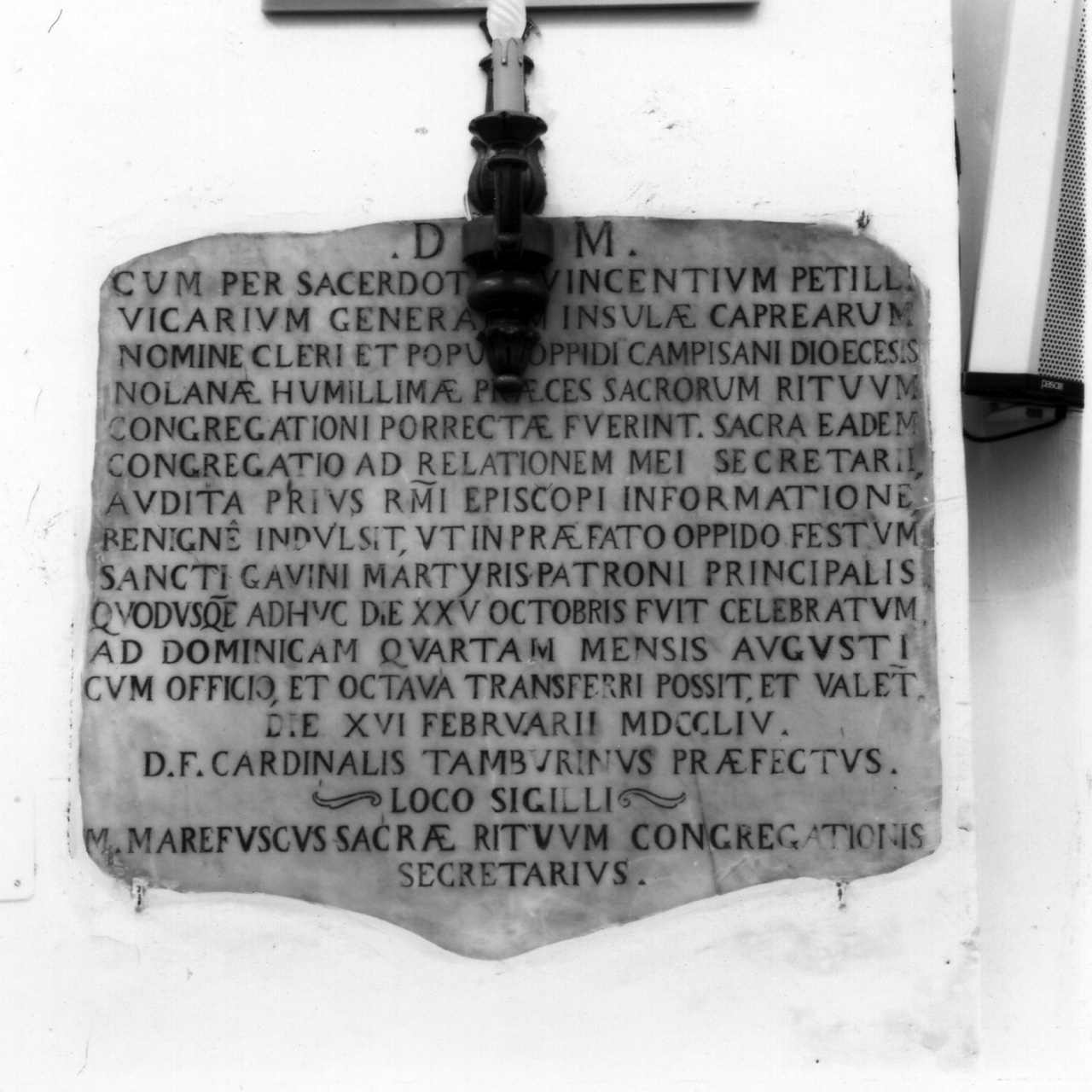 lapide celebrativa - bottega napoletana (sec. XVIII)