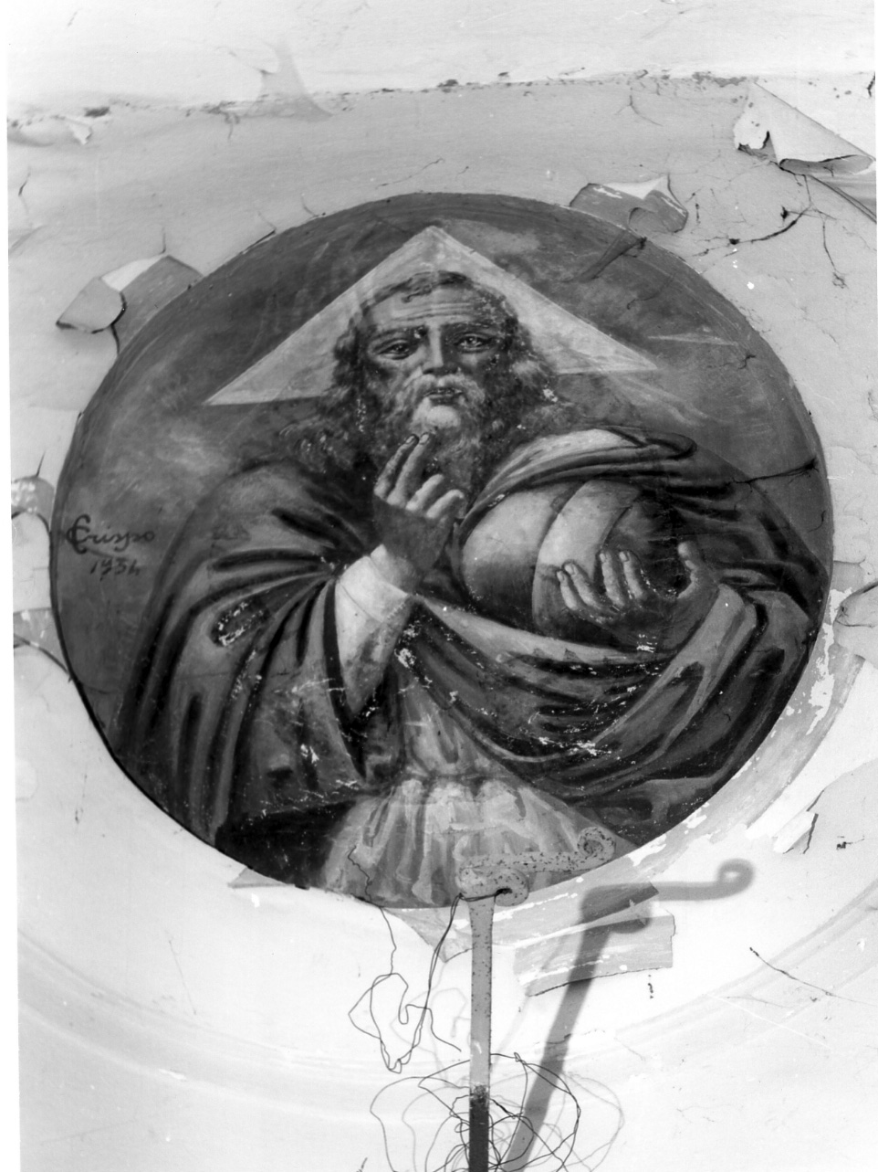 Cristo Pantocratore (dipinto) di Crispo Gavino (sec. XX)