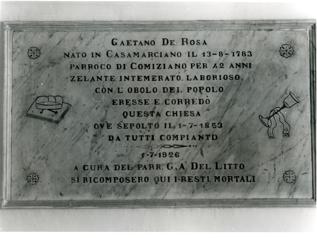 lapide commemorativa - bottega campana (sec. XX)