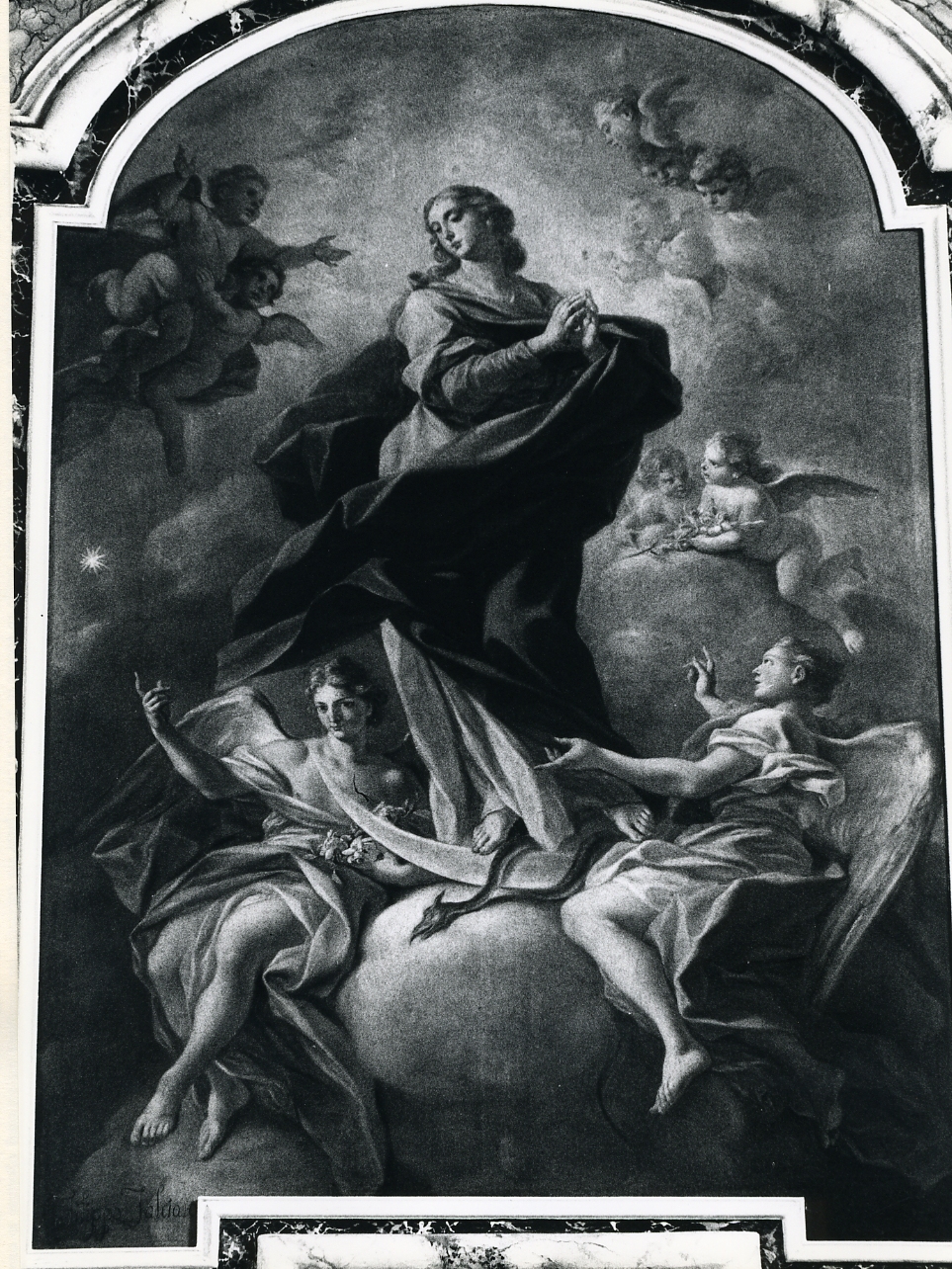 Immacolata Concezione (dipinto) di Falciatore Filippo (seconda metà sec. XVIII)