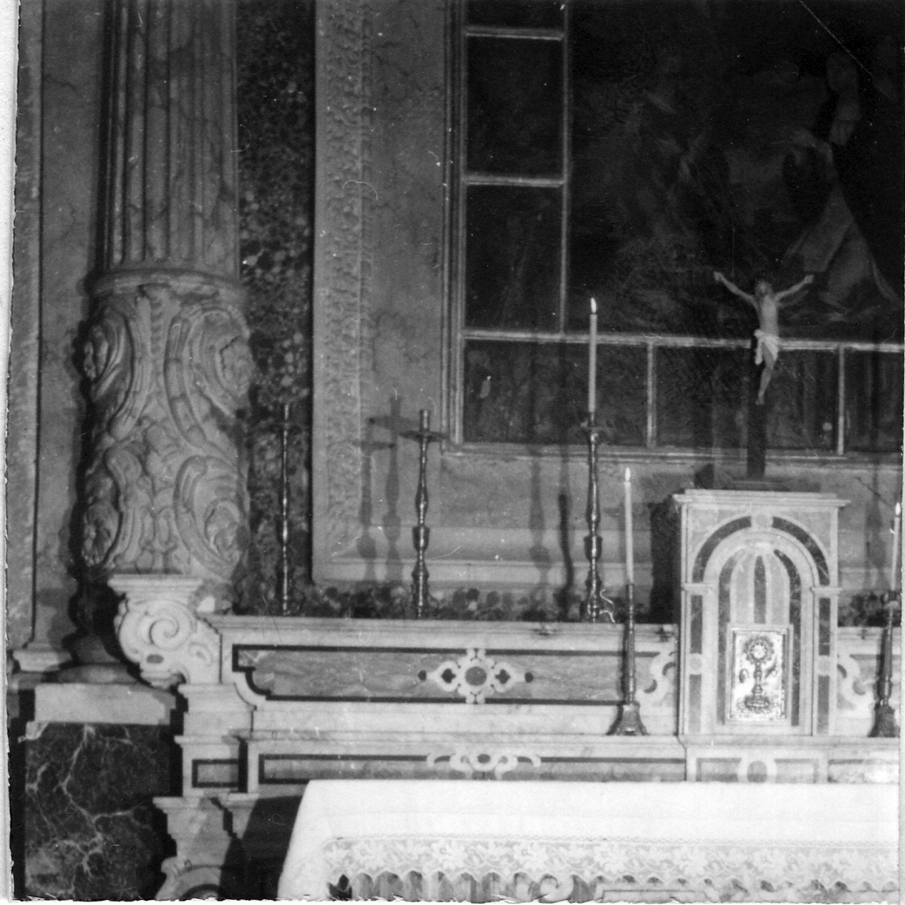 mostra d'altare, serie - bottega napoletana (fine sec. XVI)