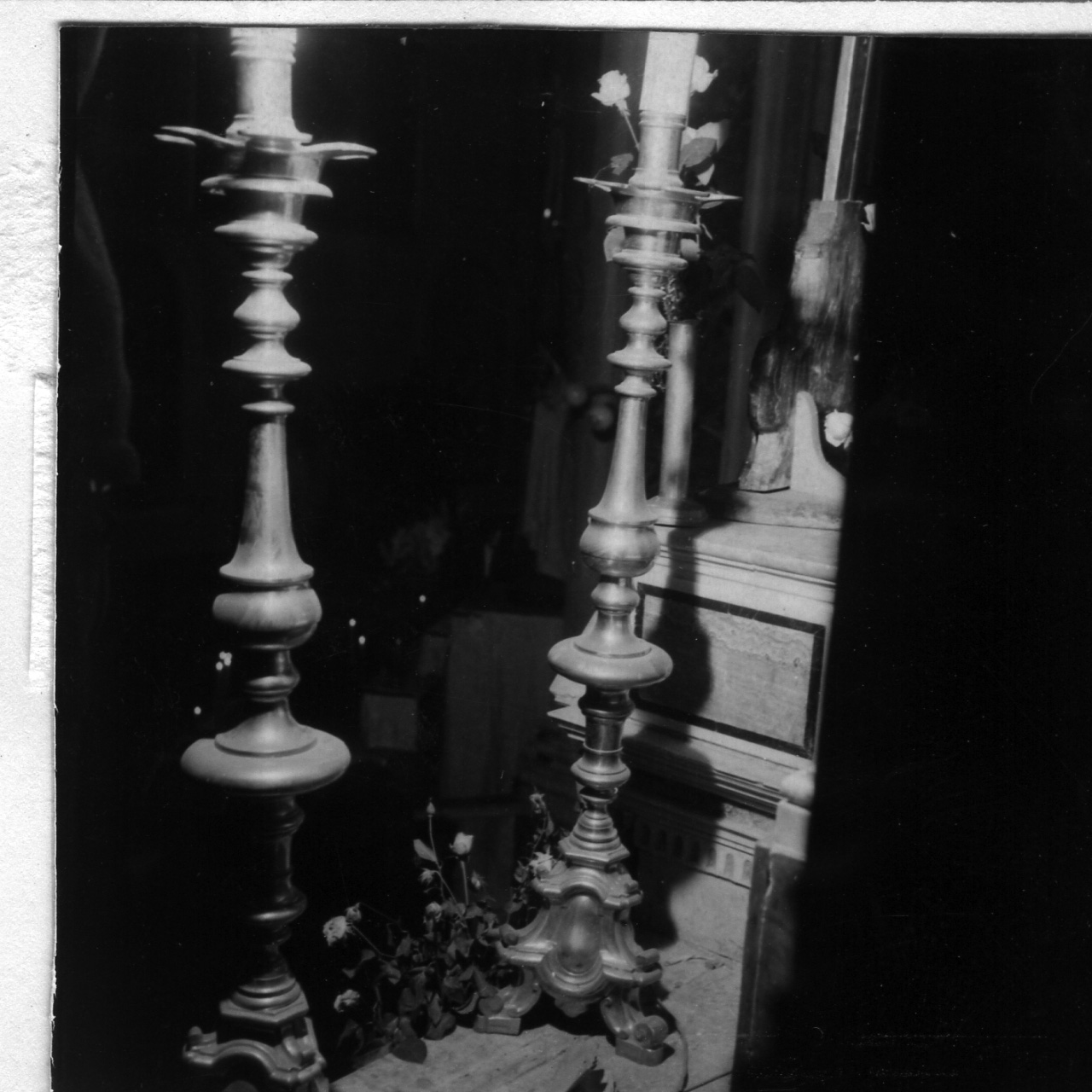 candeliere, serie - bottega napoletana (metà sec. XVIII)