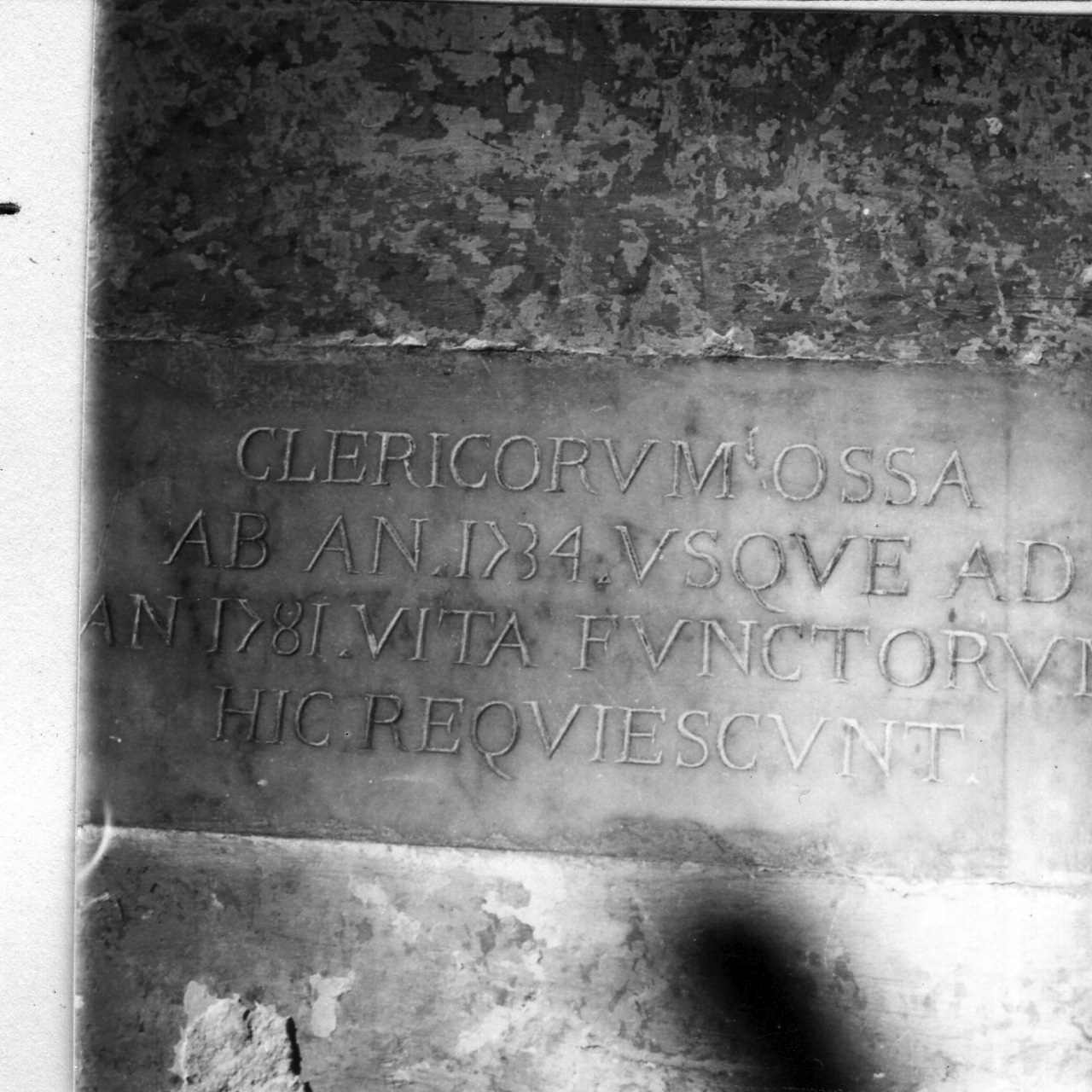 lapide commemorativa - bottega napoletana (sec. XVIII)