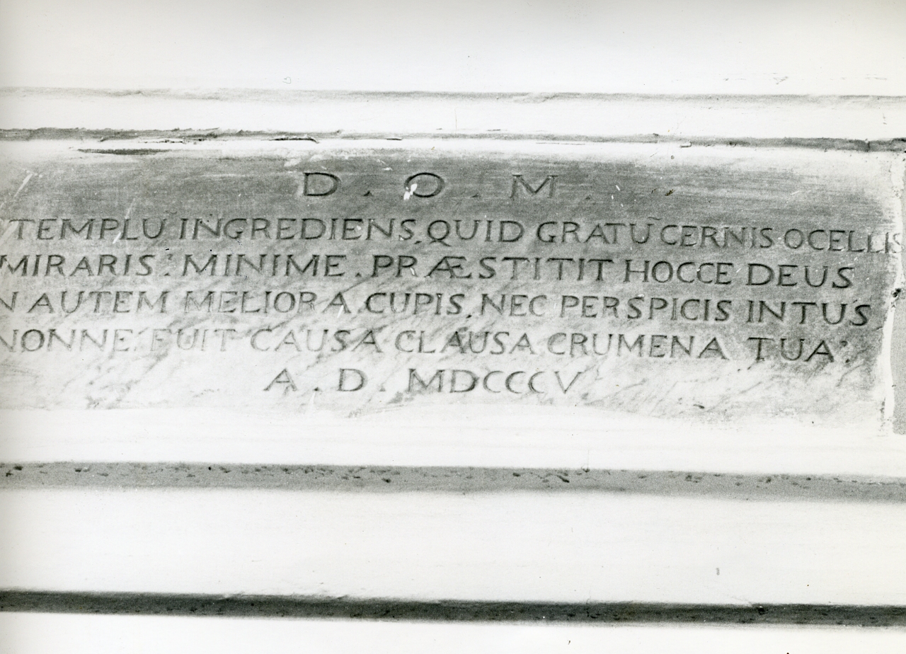 lapide documentaria - bottega campana (inizio sec. XIX)