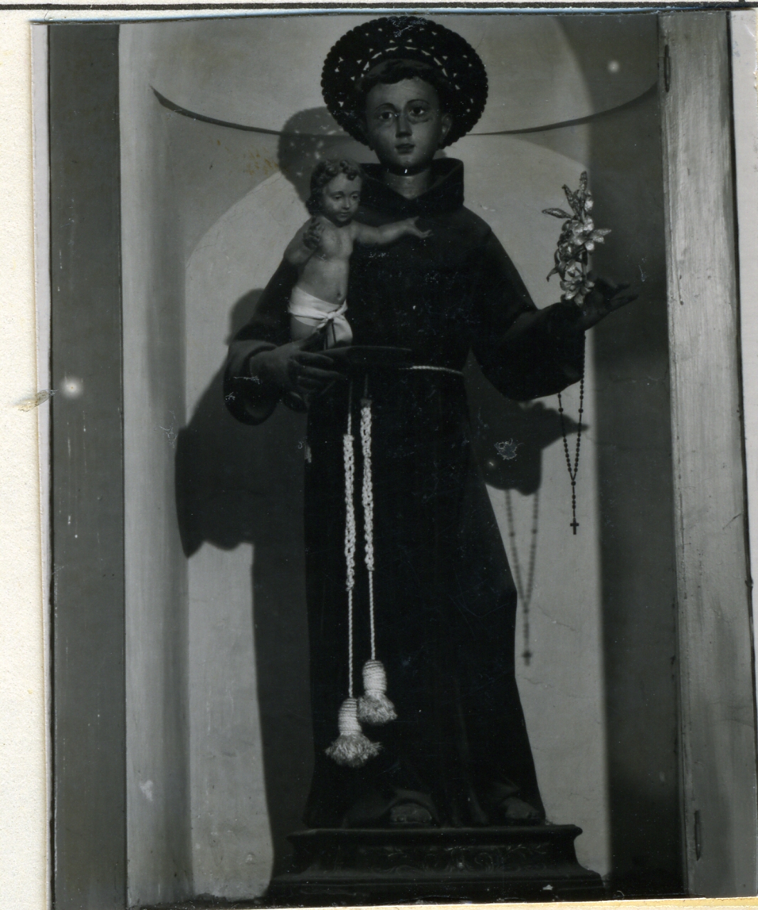 Sant'Antonio da Padova con il bambino (statua) - bottega campana (inizio sec. XVIII)