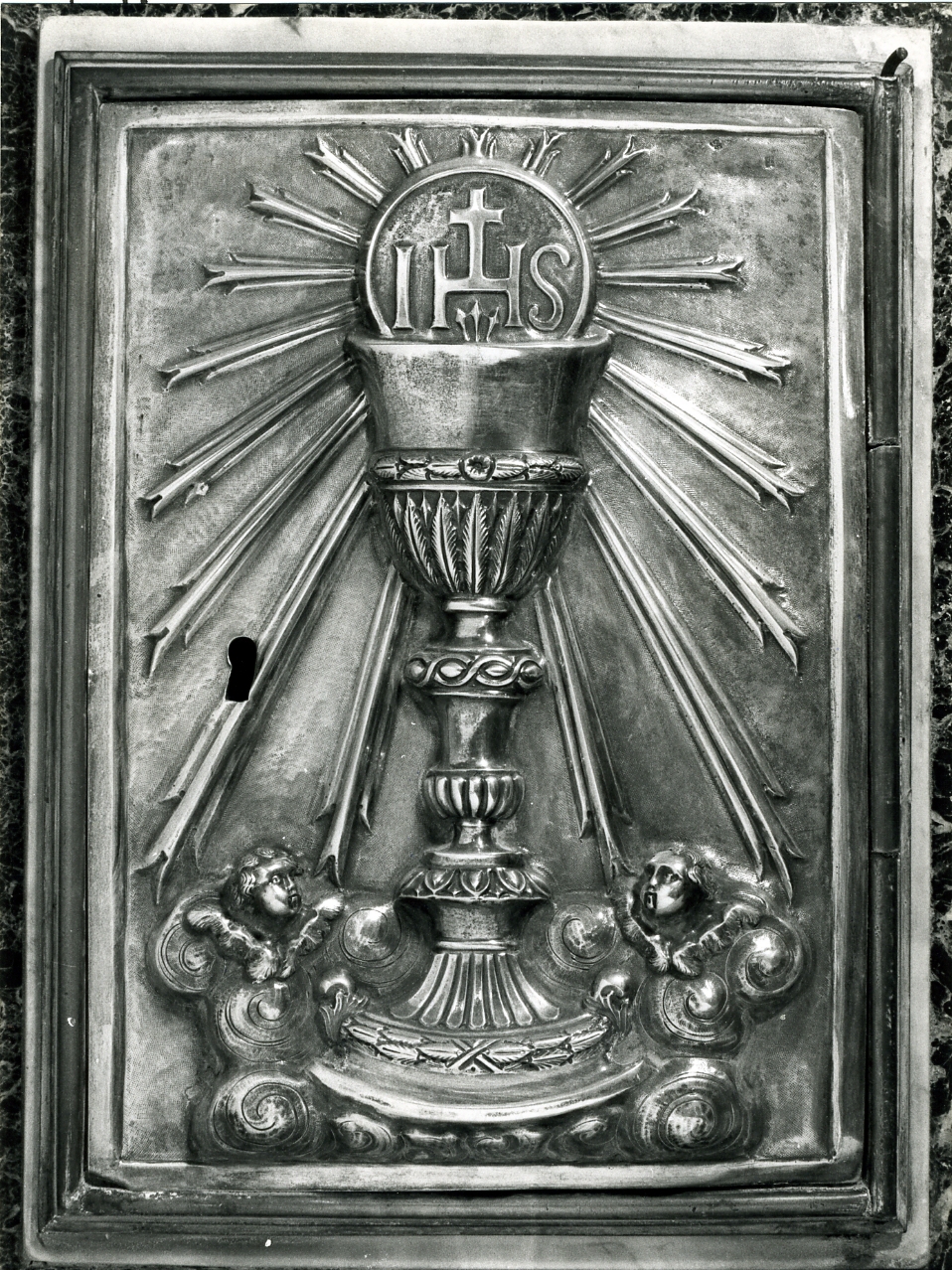 gloria dell'Eucaristia (sportello di tabernacolo) di Russo Gennaro (metà sec. XIX)