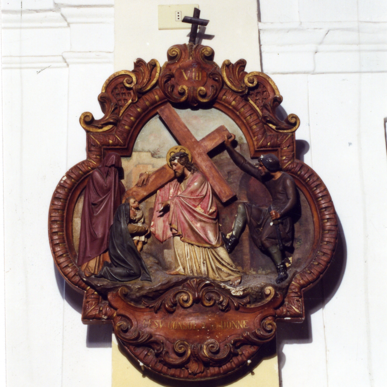 stazione VIII: Gesù consola le donne di Gerusalemme (Via Crucis) - bottega napoletana (primo quarto sec. XX)