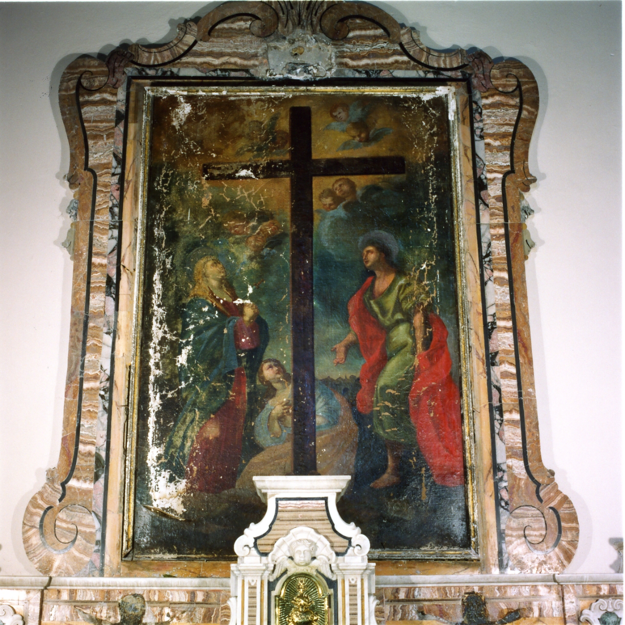 adorazione della croce (dipinto) - ambito napoletano (metà sec. XVIII)
