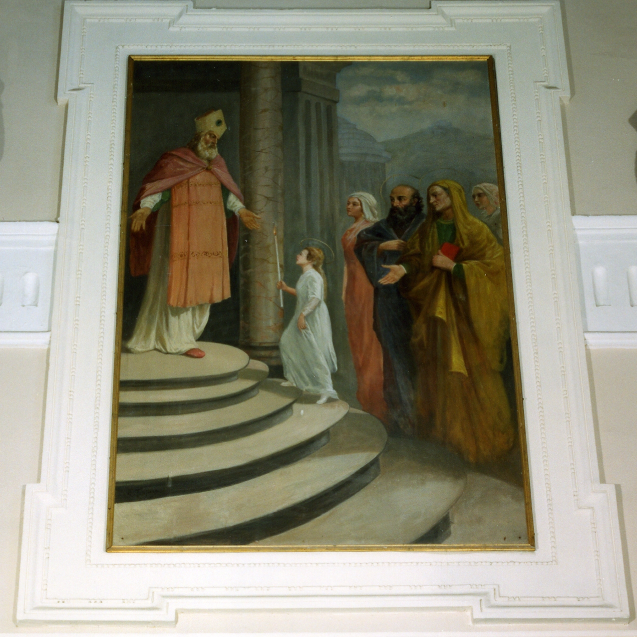 presentazione di Maria Vergine al tempio (dipinto) di Tatafiore Guido (prima metà sec. XX)
