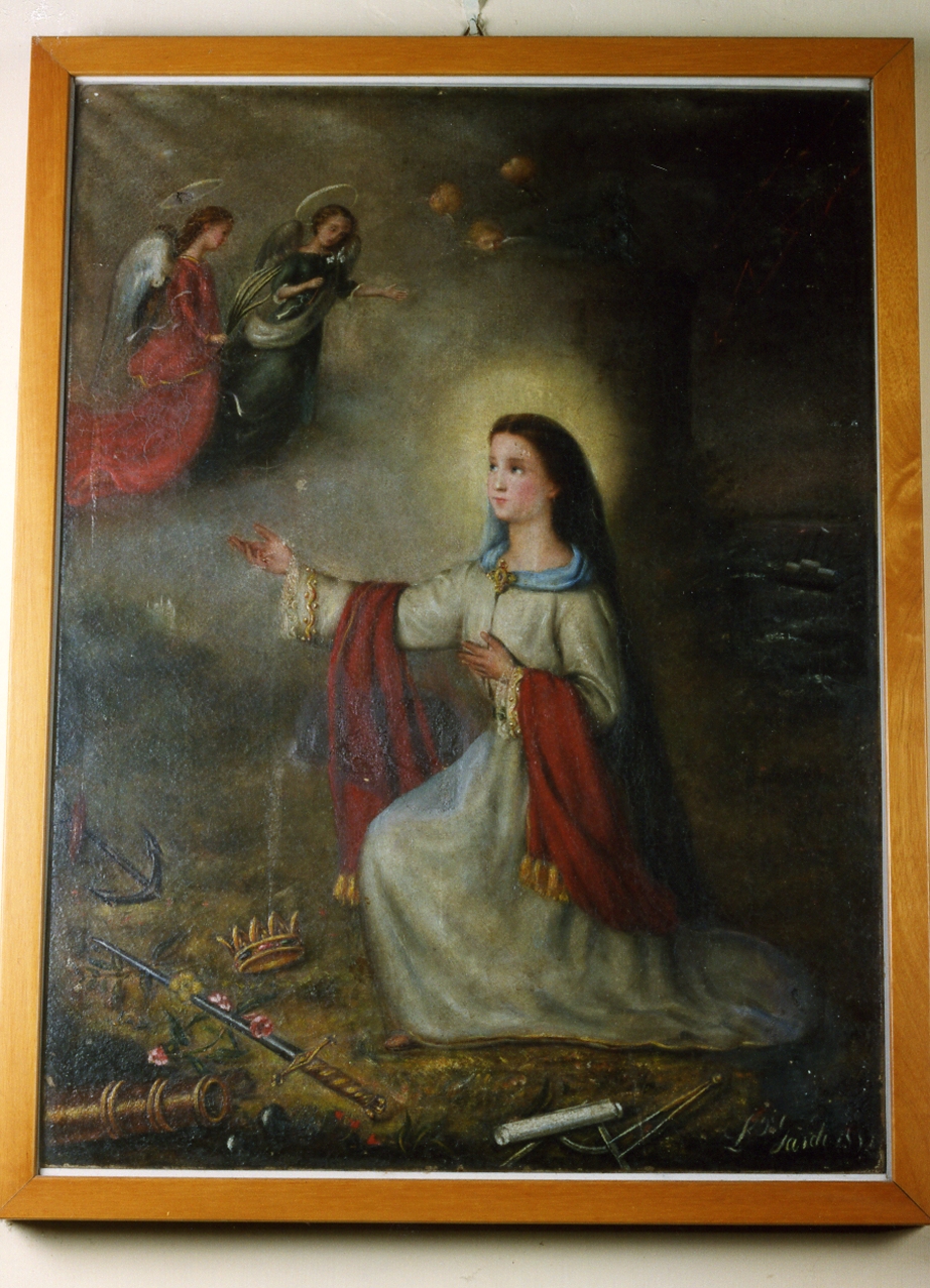 Santa Barbara (dipinto) di Gardi L (sec. XIX)