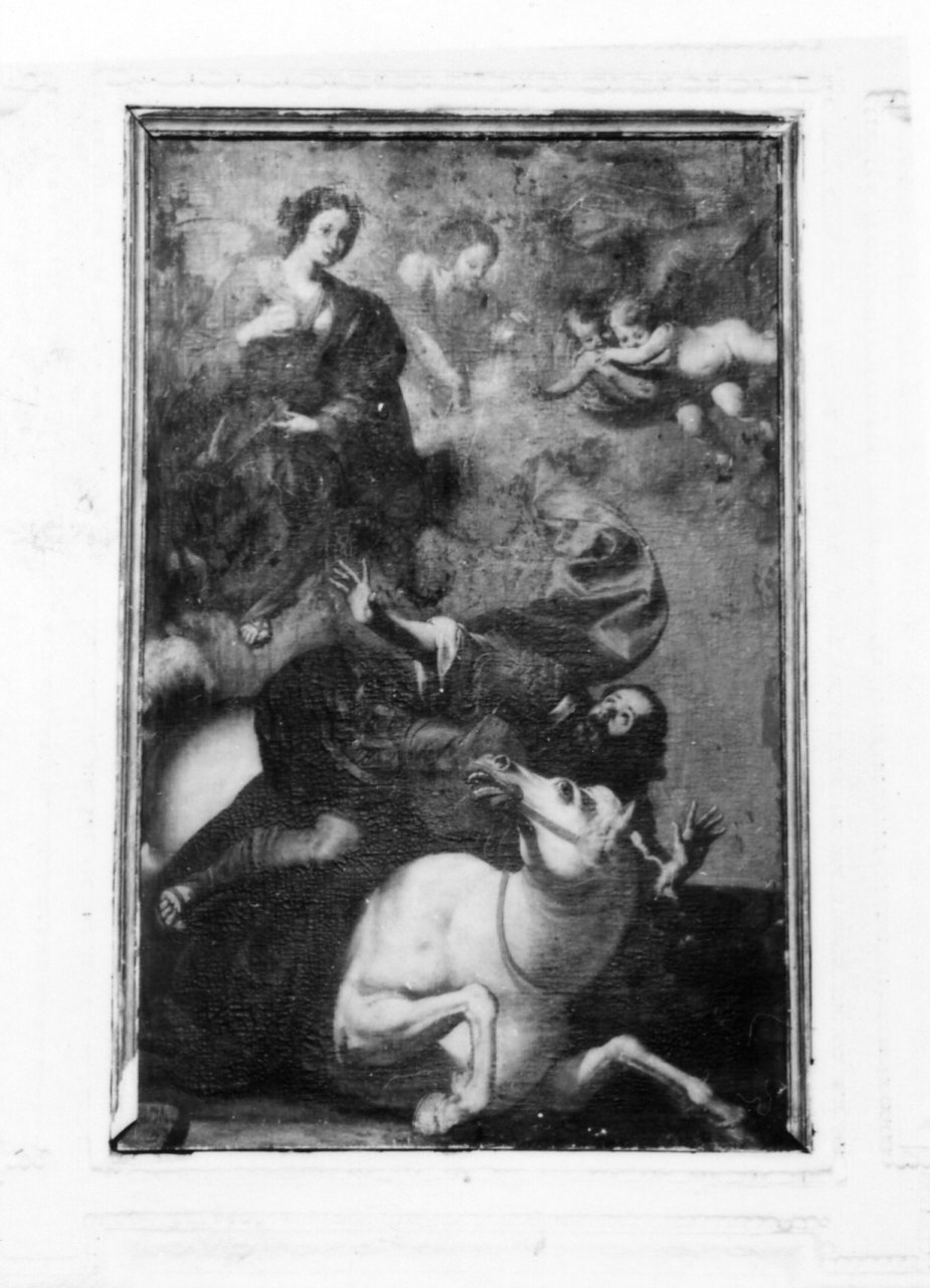 San Bernardo e il miracolo della lattazione (dipinto) di Marullo Giuseppe (sec. XVII)
