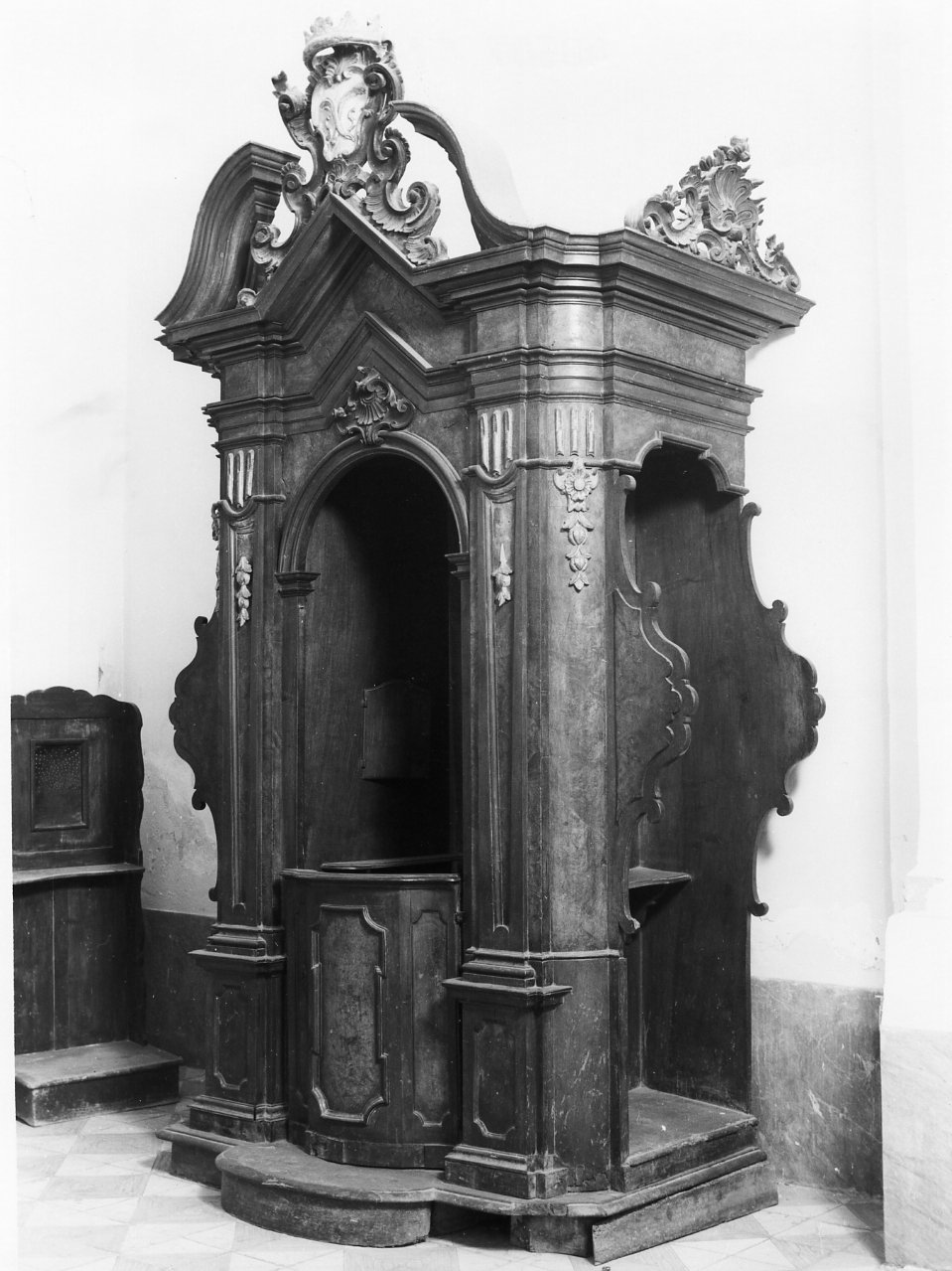 confessionale, serie - bottega campana (seconda metà sec. XIX)