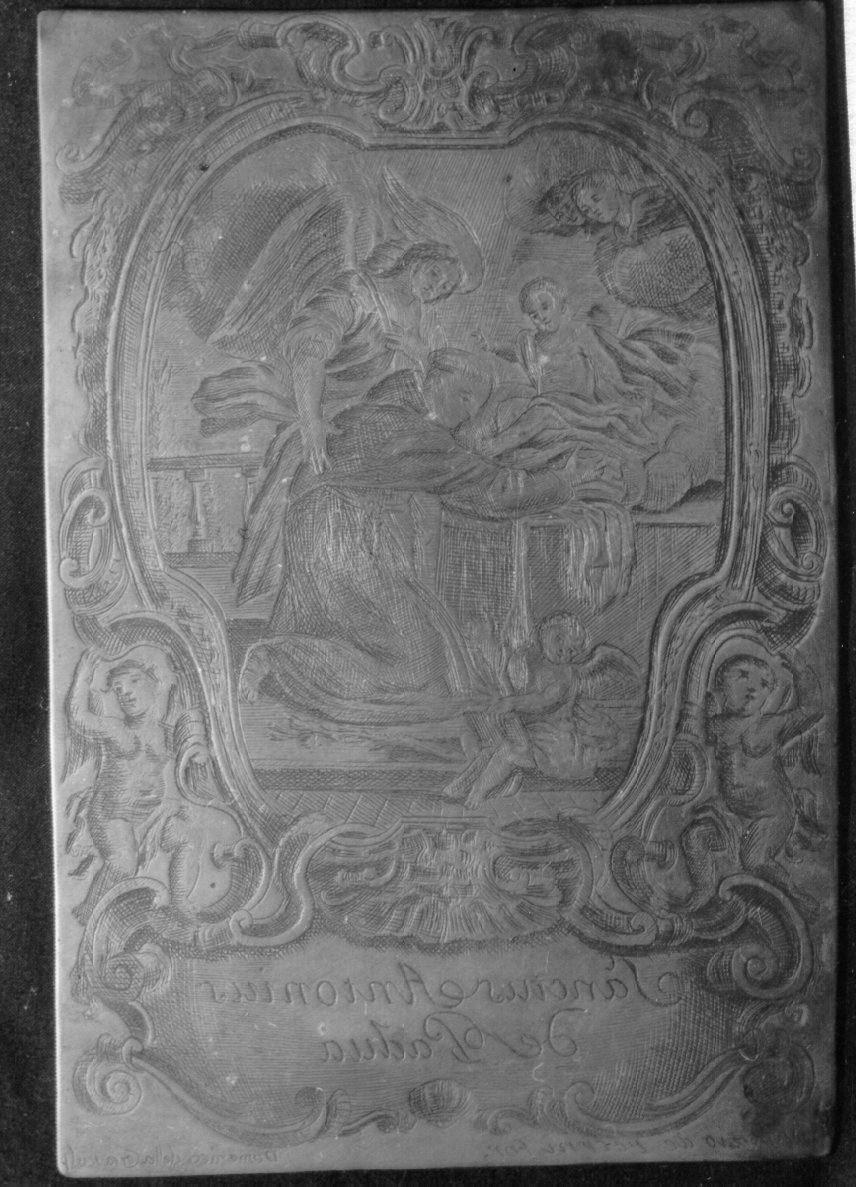 apparizione di Gesù Bambino a Sant'Antonio da Padova (matrice) - ambito napoletano (sec. XVIII)