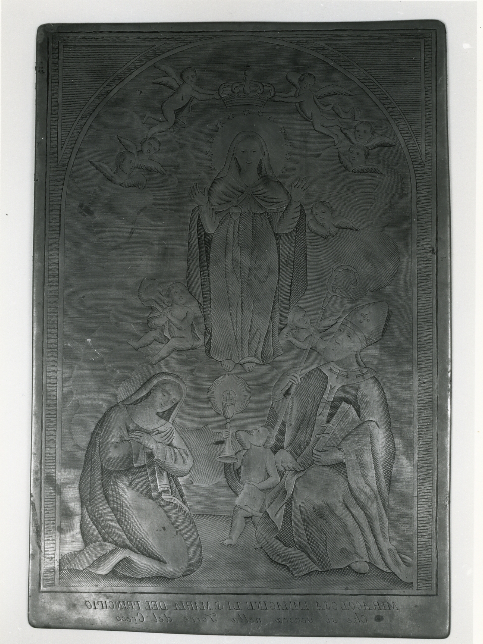Madonna del Principio e Santi (matrice) - bottega napoletana (ultimo quarto sec. XIX)