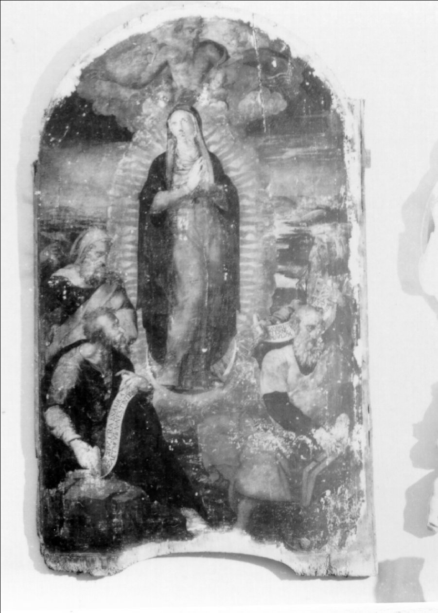 Madonna in gloria tra i profeti (dipinto) - ambito napoletano (metà sec. XVI)