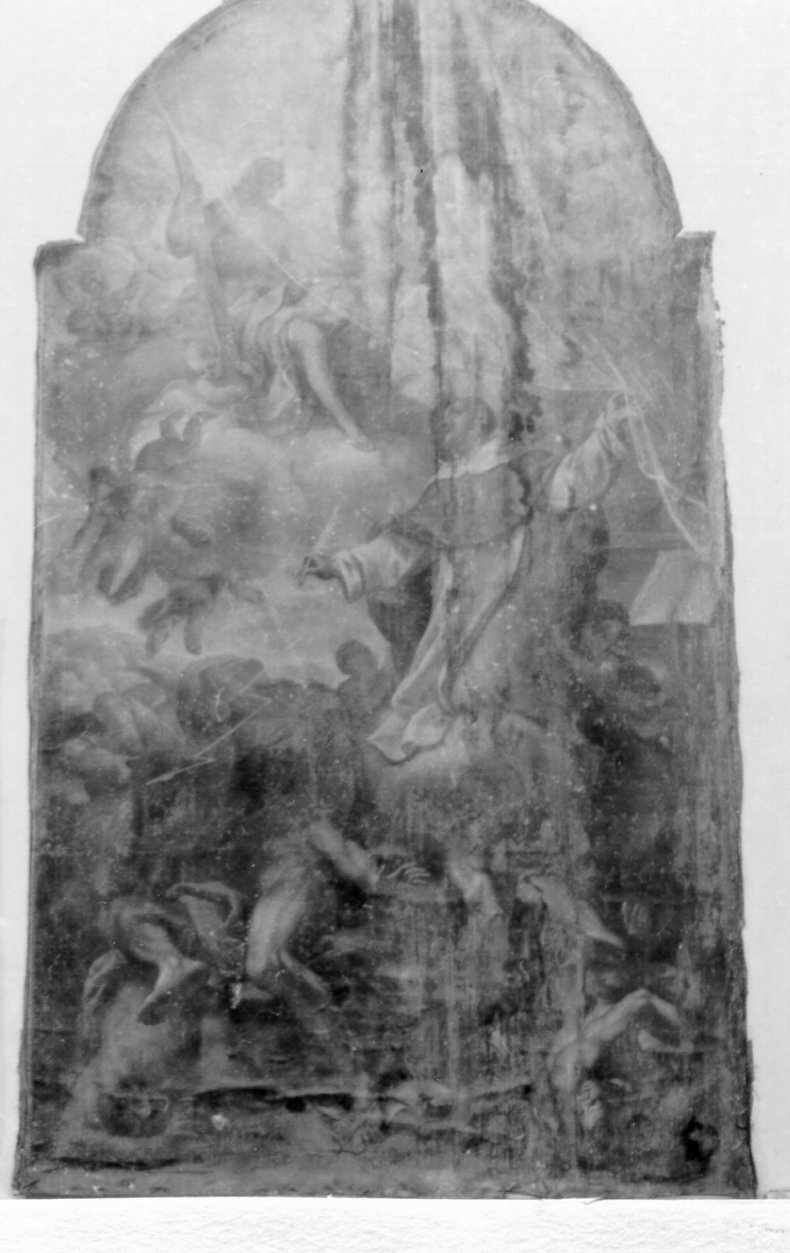 visione mistica di San Tommaso d'Aquino (dipinto) di Castellano Giuseppe (inizio sec. XVIII)