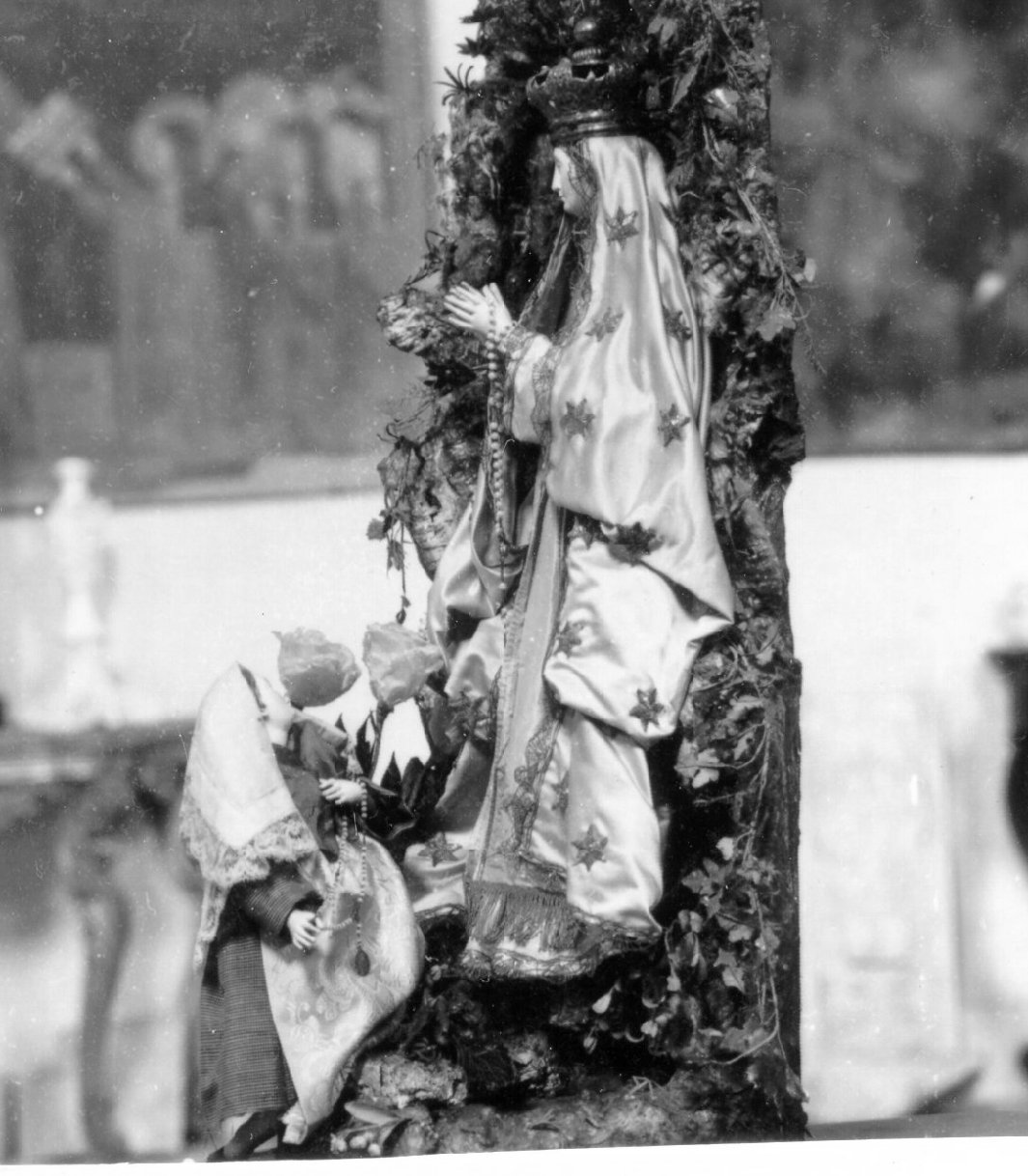 Madonna di Lourdes e Santa Bernardette (statuetta devozionale) - bottega napoletana (metà sec. XIX)
