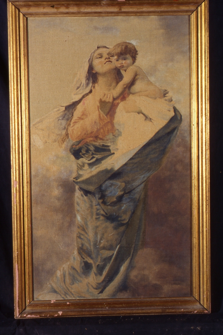 Madonna con Bambino (dipinto) di Morelli Domenico (seconda metà sec. XIX)