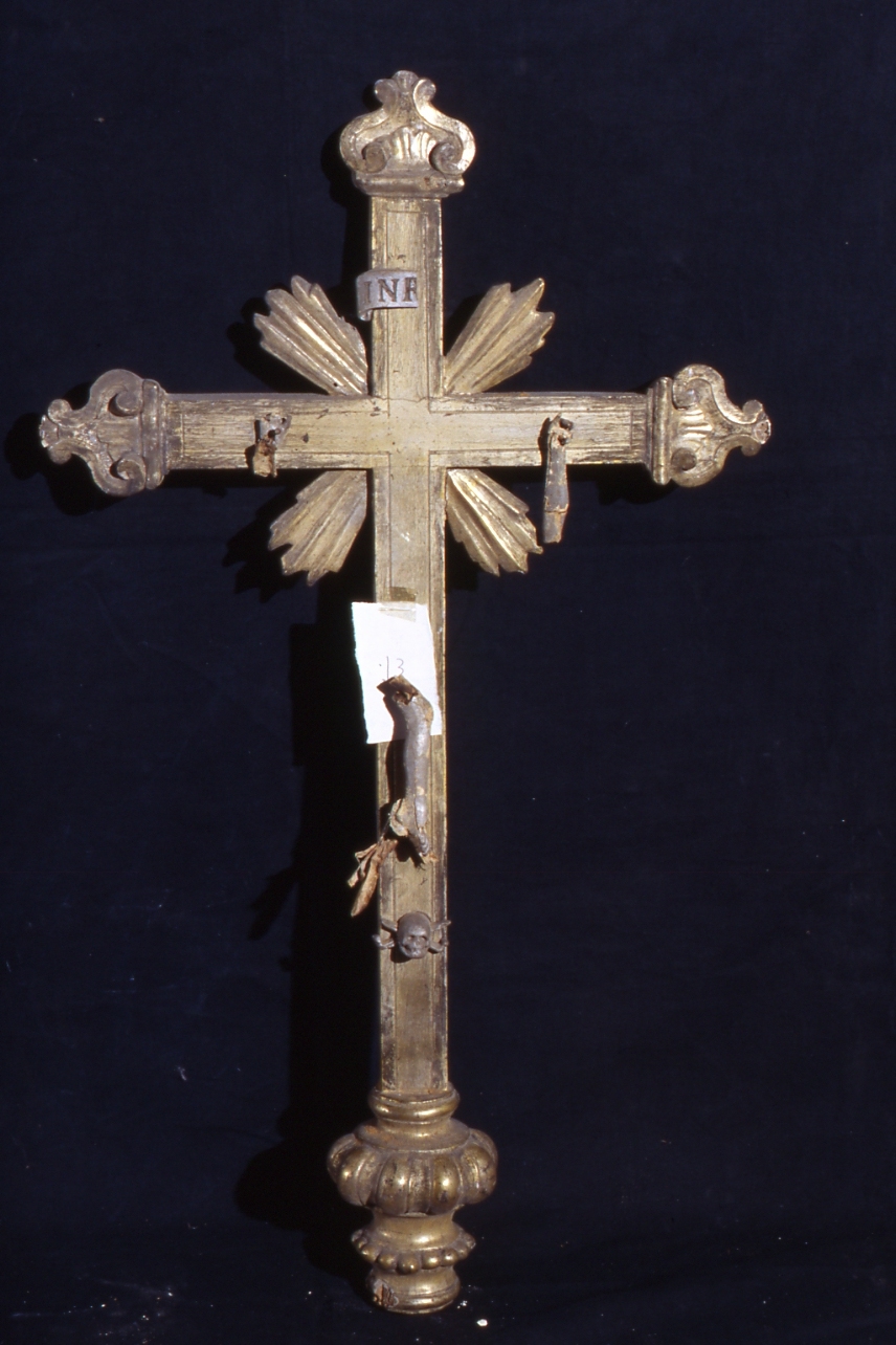 croce, frammento - bottega napoletana (ultimo quarto sec. XIX)