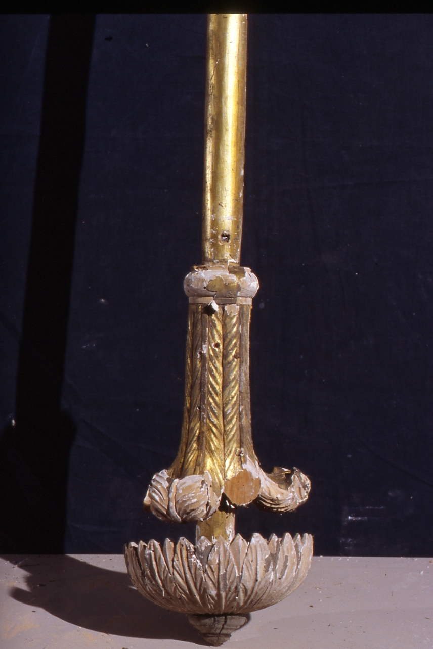 asta di baldacchino processionale - bottega napoletana (metà sec. XIX)