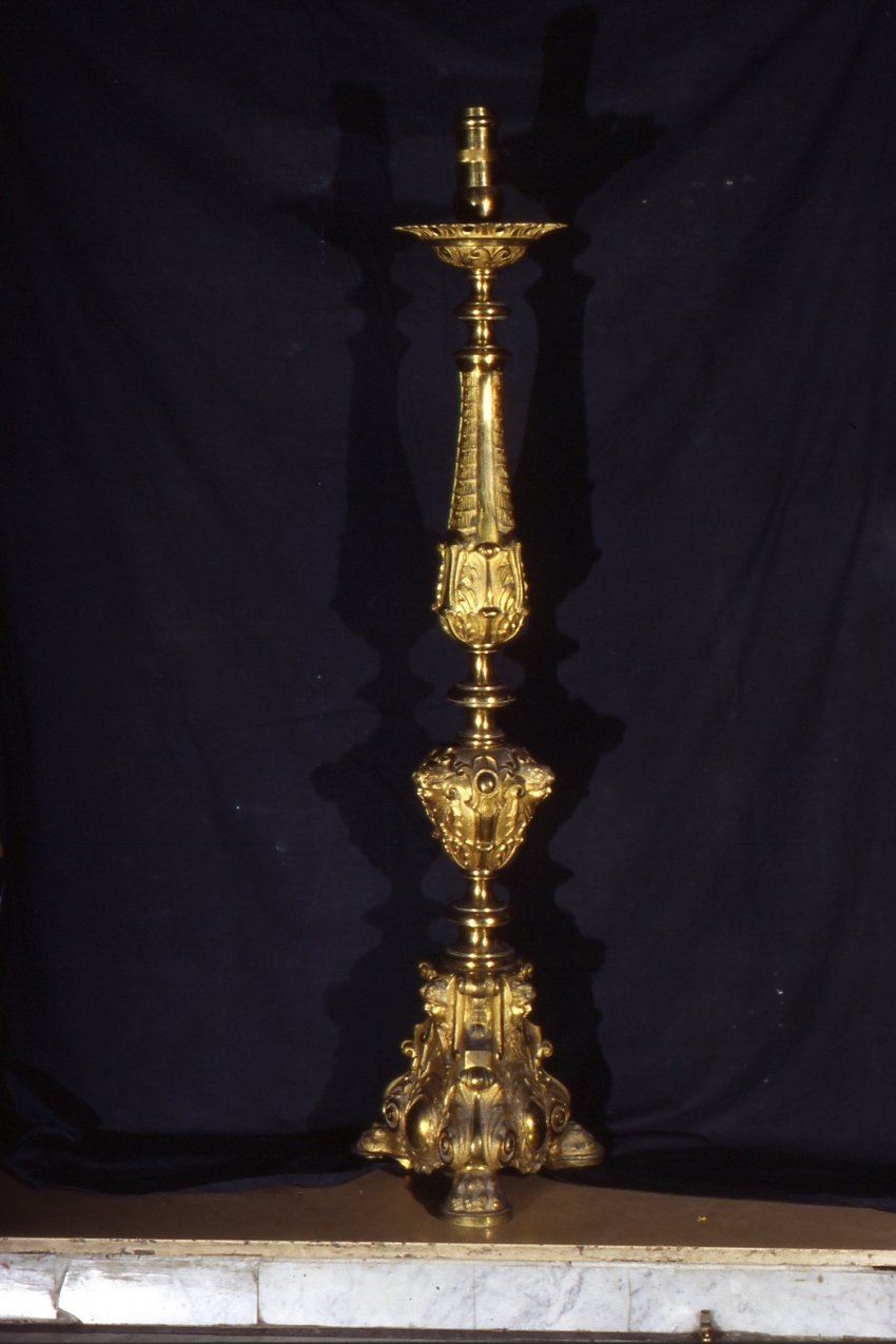 candeliere d'altare - bottega napoletana (primo quarto sec. XX)