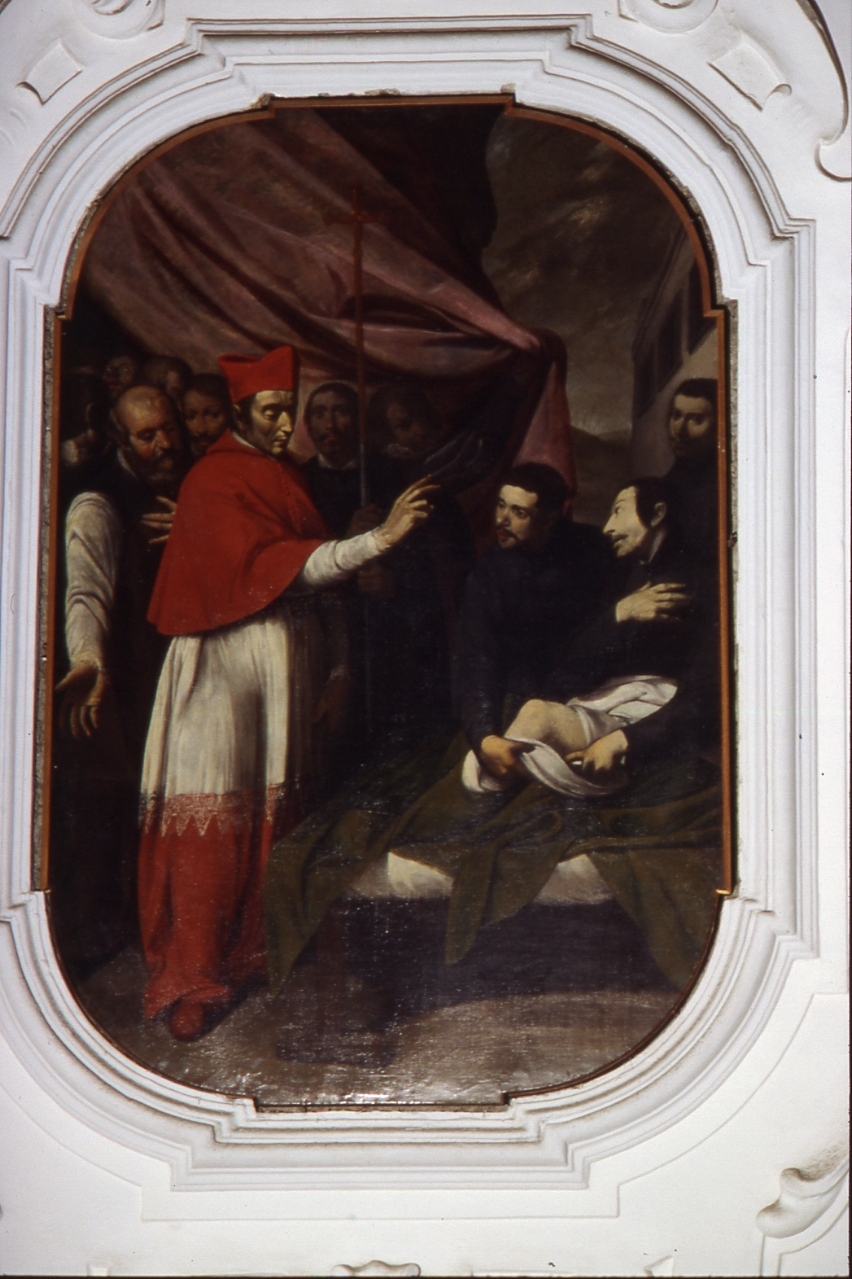 San Carlo Borromeo soccorre un appestato (dipinto, elemento d'insieme) di De Bellis Antonio (sec. XVII)