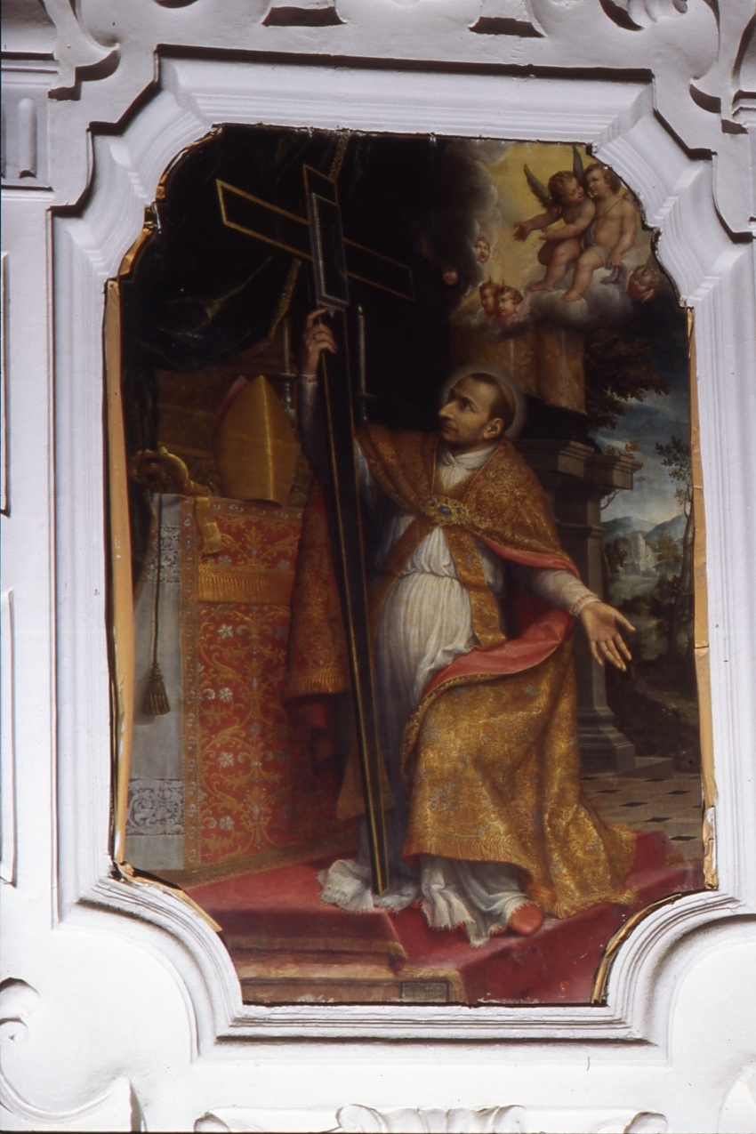 San Carlo Borromeo in adorazione della croce (dipinto, elemento d'insieme) di Galizia Fede (sec. XVII)