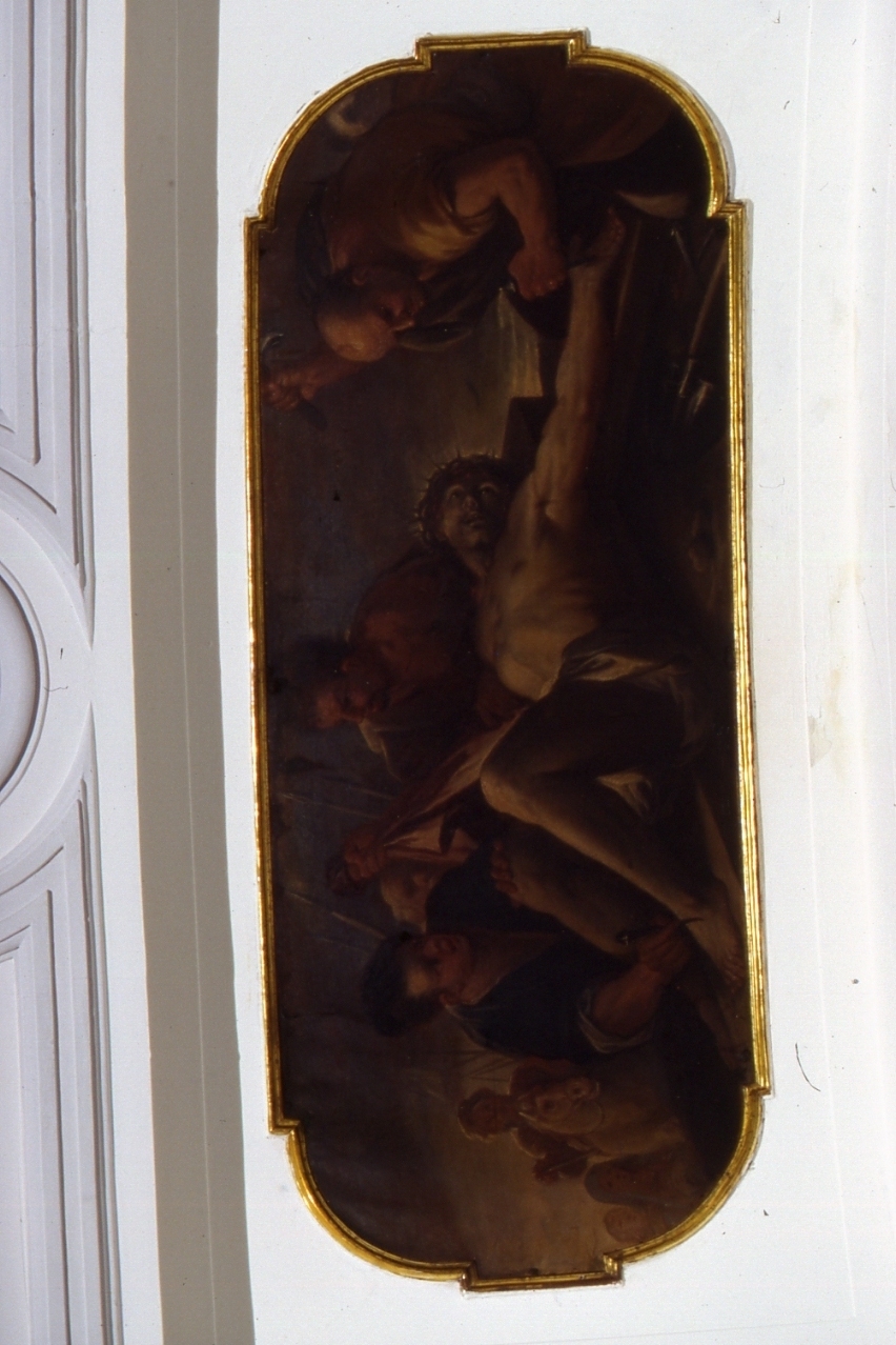 crocifissione di Cristo (dipinto, elemento d'insieme) di Pinacci Giuseppe (sec. XVII)