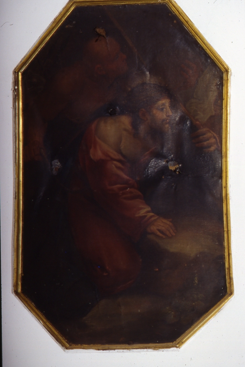 salita di Cristo al monte Calvario (dipinto, elemento d'insieme) di Pinacci Giuseppe (sec. XVII)